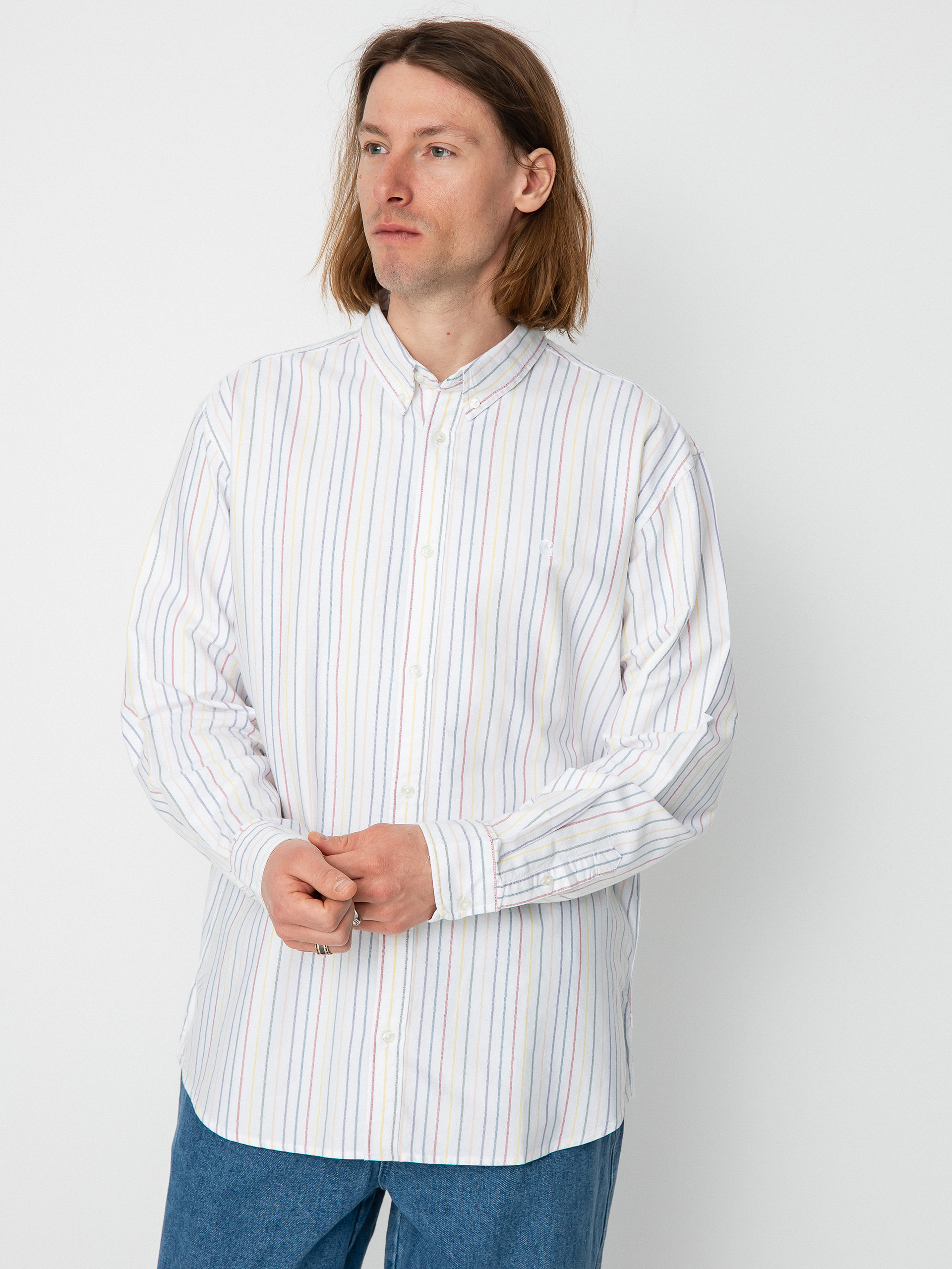 Cămașă Carhartt WIP Dabney (dabney stripe multicolor/white)