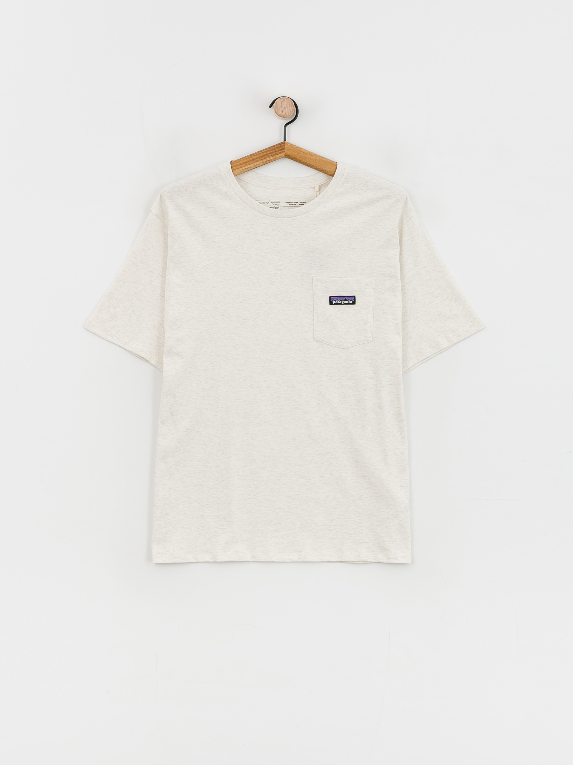 Tricou Patagonia Regenerative Organic Certified Cotton Lightweight Pocket (birch white)
