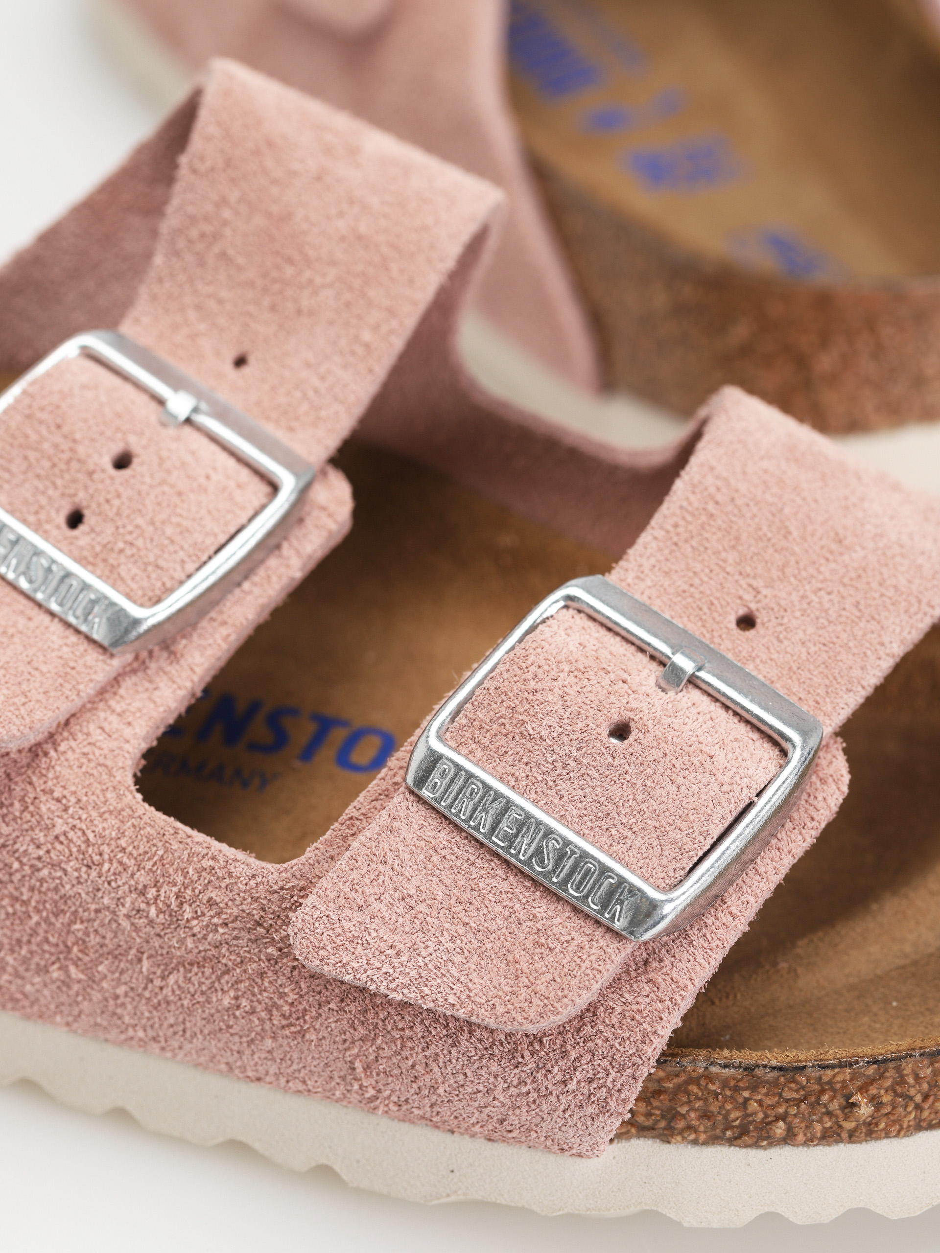 Șlapi Birkenstock Arizona Suede Narrow Wmn (pink clay)