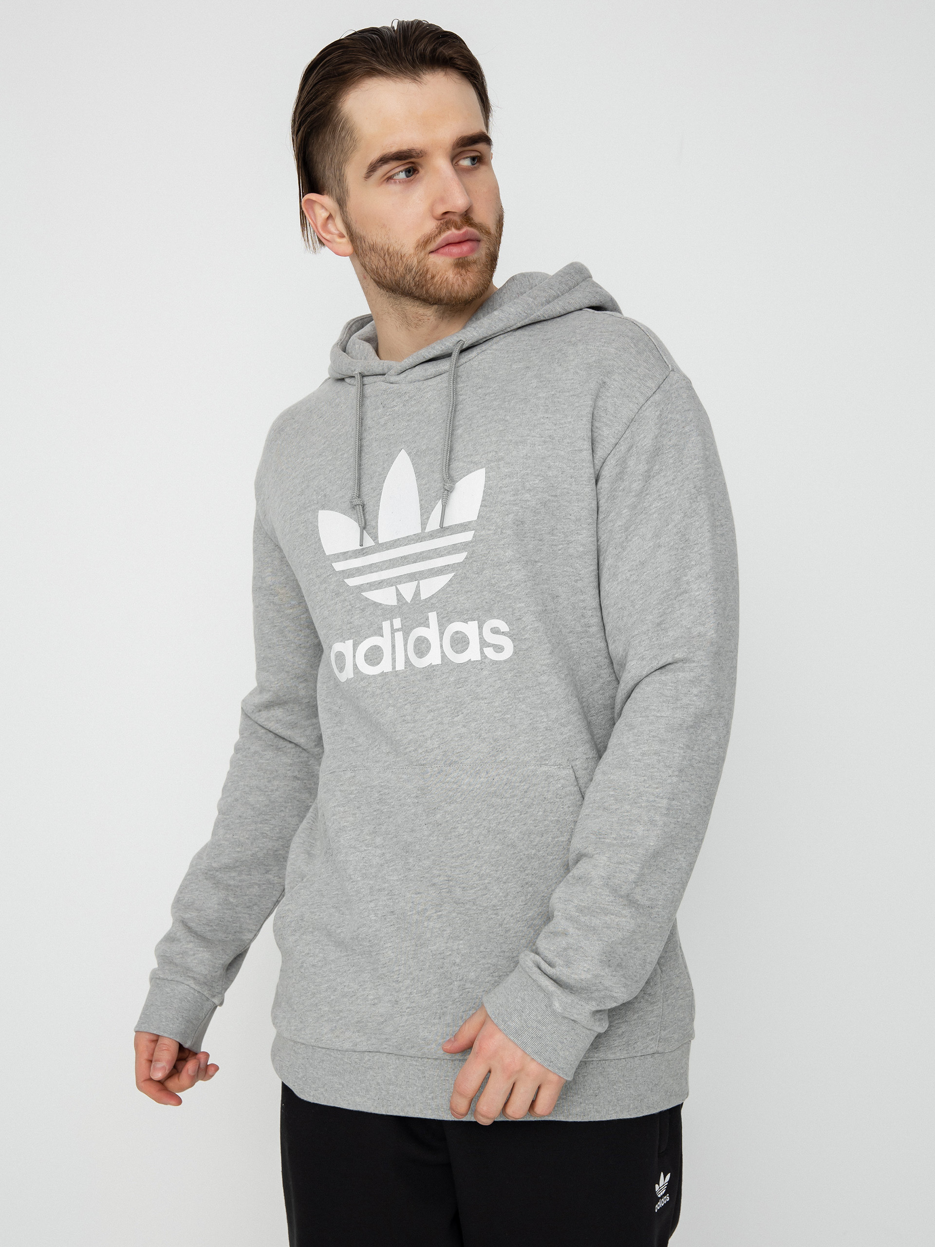 Hanorac cu glugă adidas Originals Trefoil HD (mgreyh)