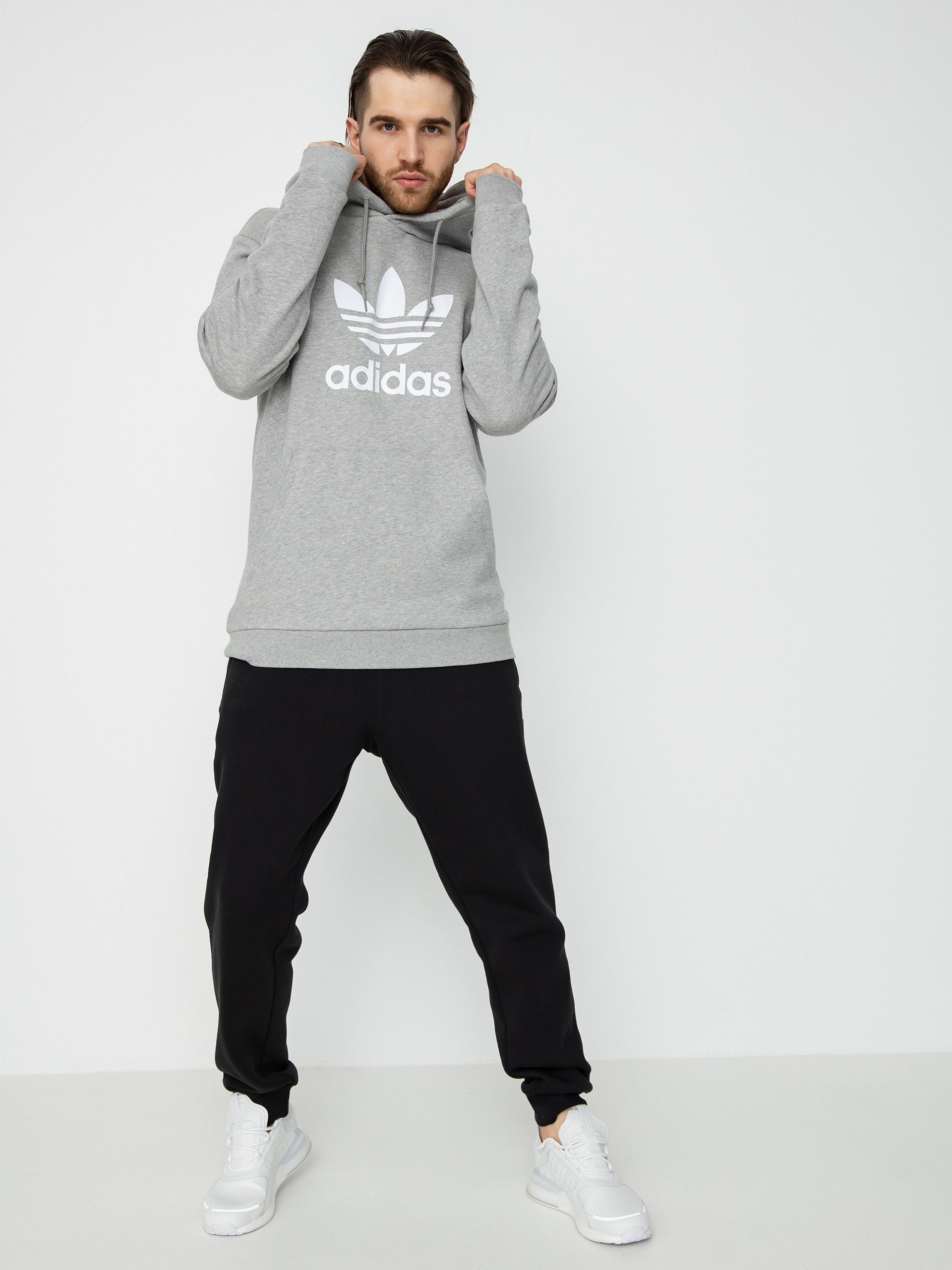 Hanorac cu glugă adidas Originals Trefoil HD (mgreyh)