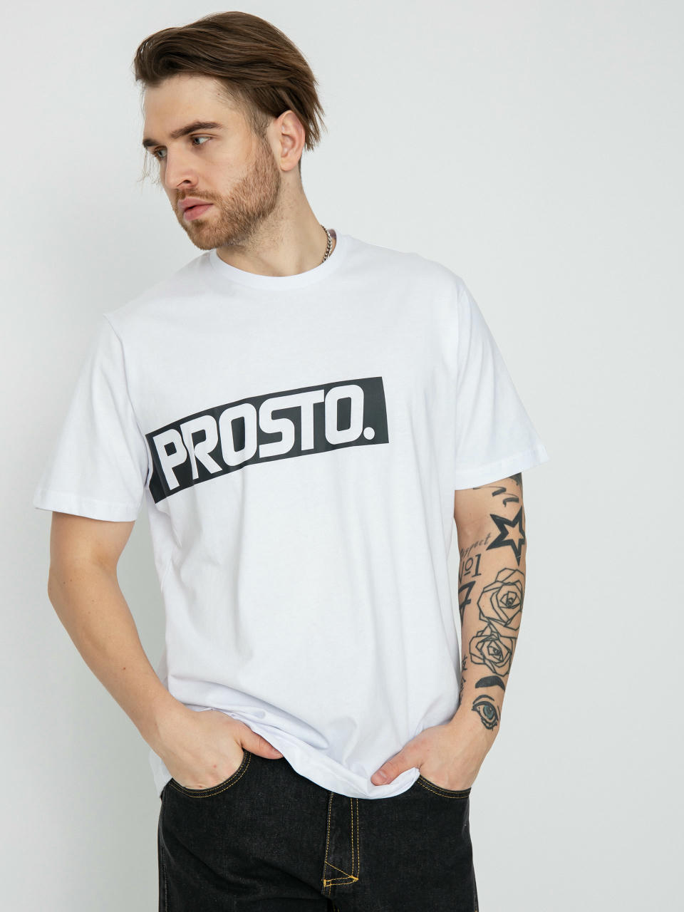 Tricou Prosto Logstri (white)