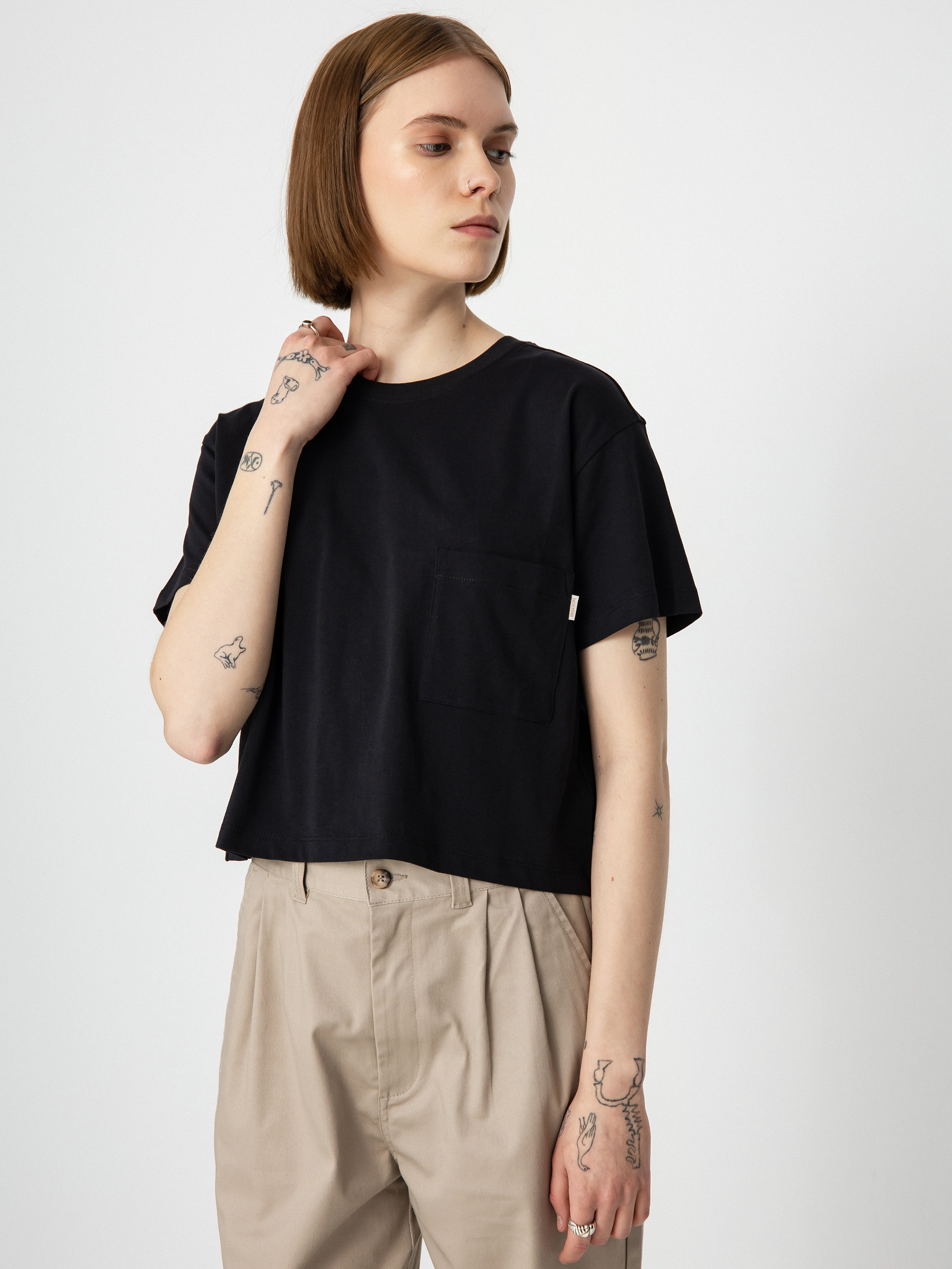 Tricou Brixton Carefree Pocket Wmn (black)