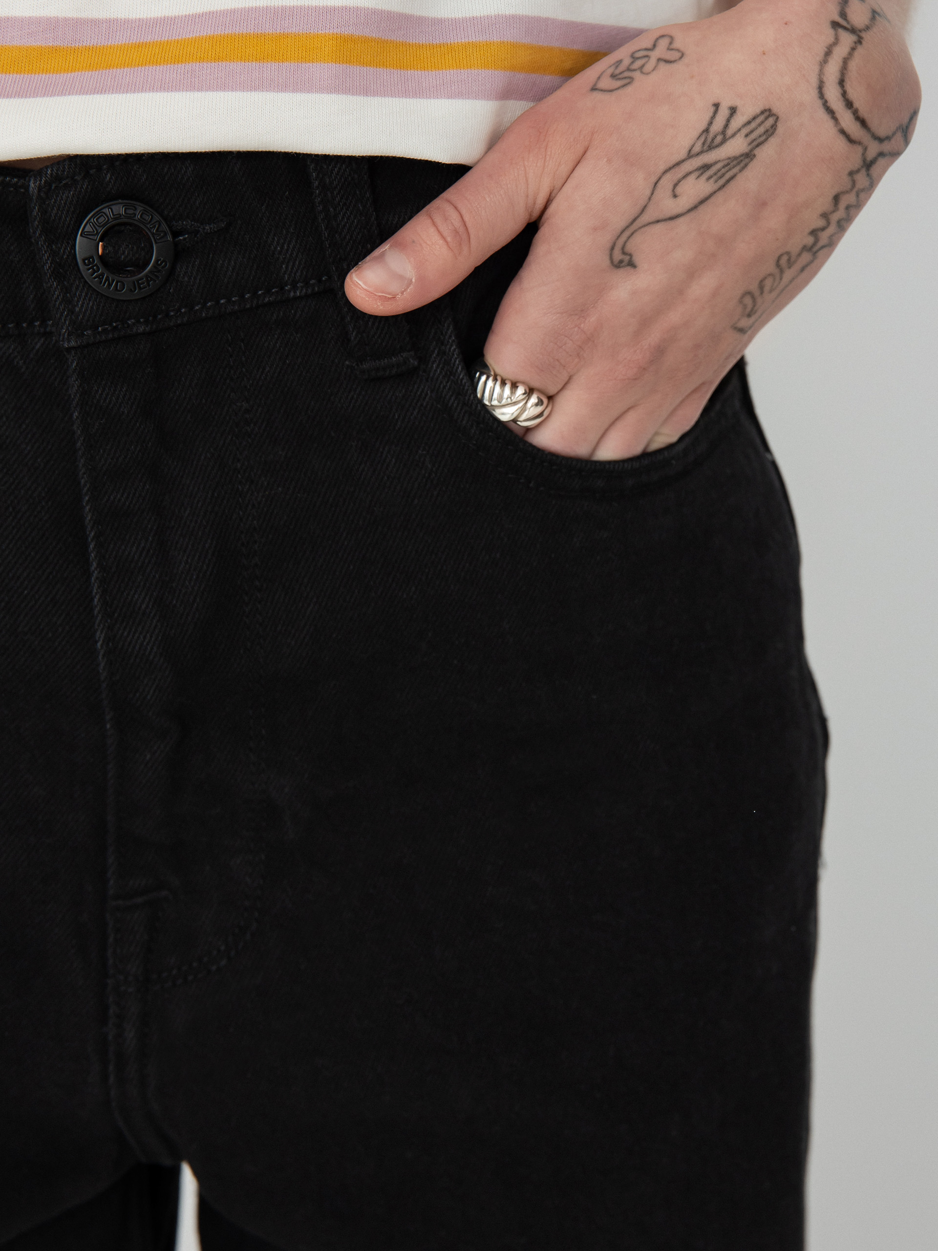 Pantaloni Volcom Weellow Denim Wmn (black)