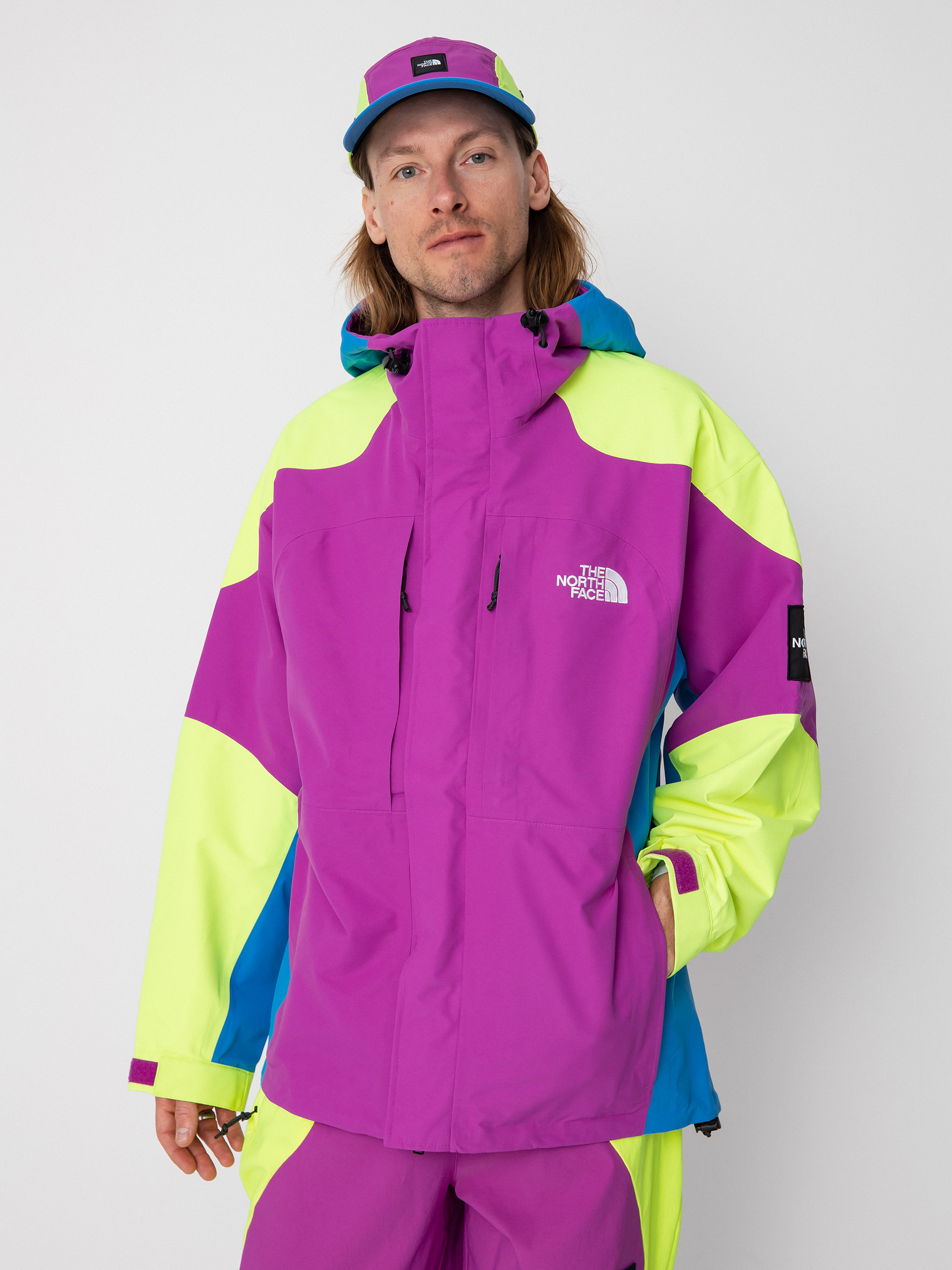 Geacă The North Face 3L Dryvent Carduelis (purple cactus flower/led yellow/super sonic blue)