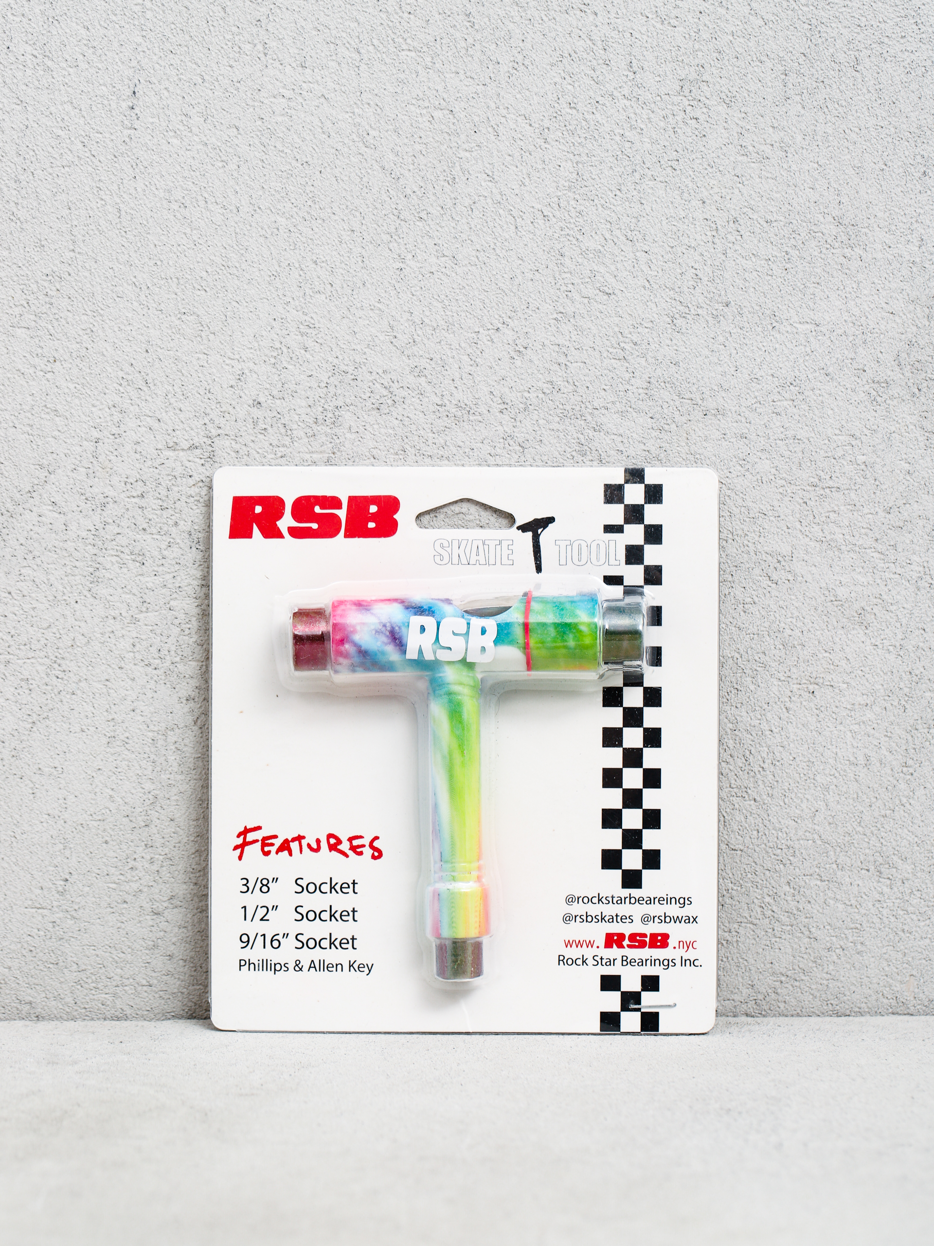 Akcesoria Rock Star Bearings Klucz Classic T Skate Tool Tie Die (tie dye)