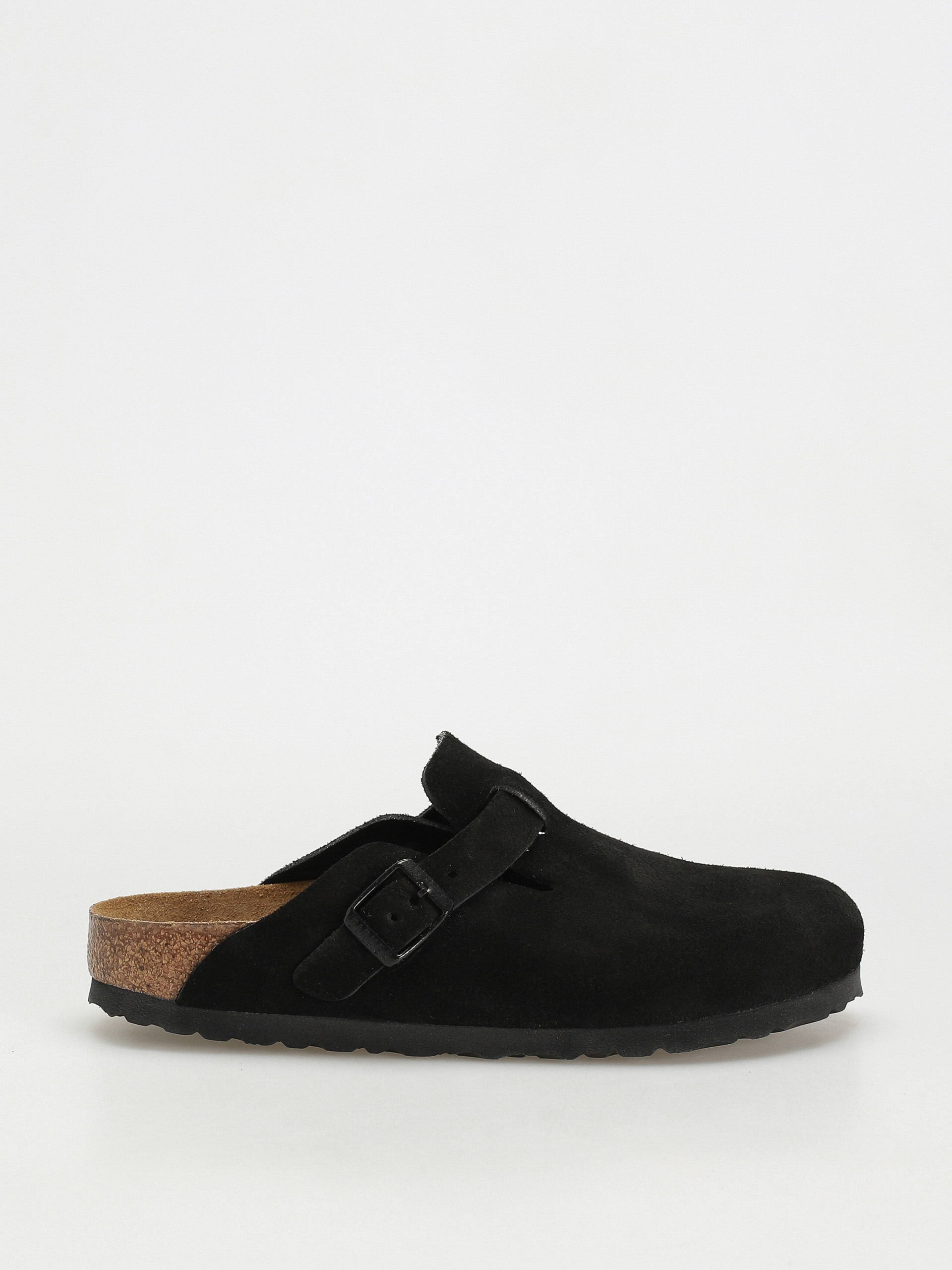 Șlapi Birkenstock Boston Suede Narrow Wmn (black)