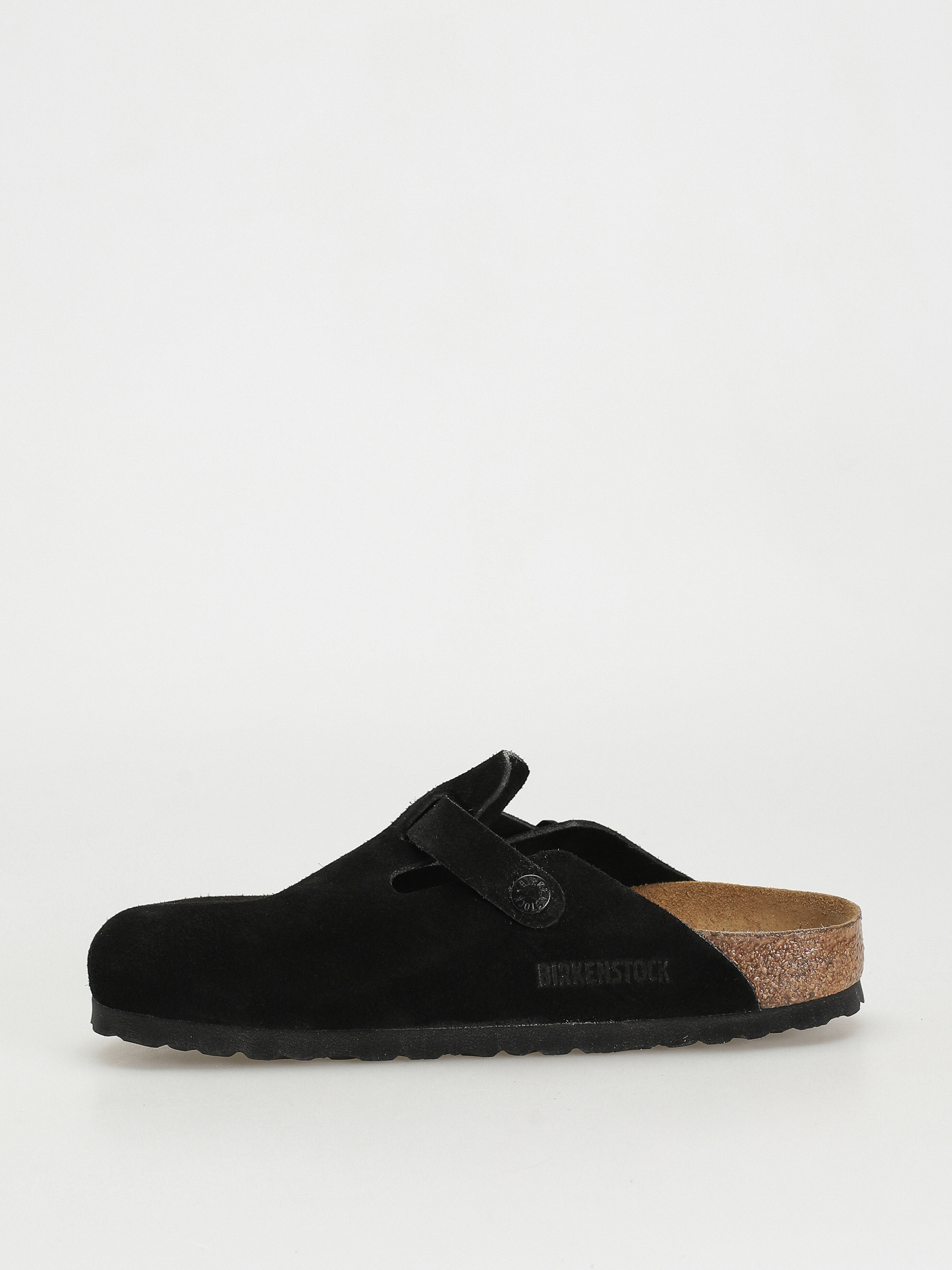 Șlapi Birkenstock Boston Suede Narrow Wmn (black)