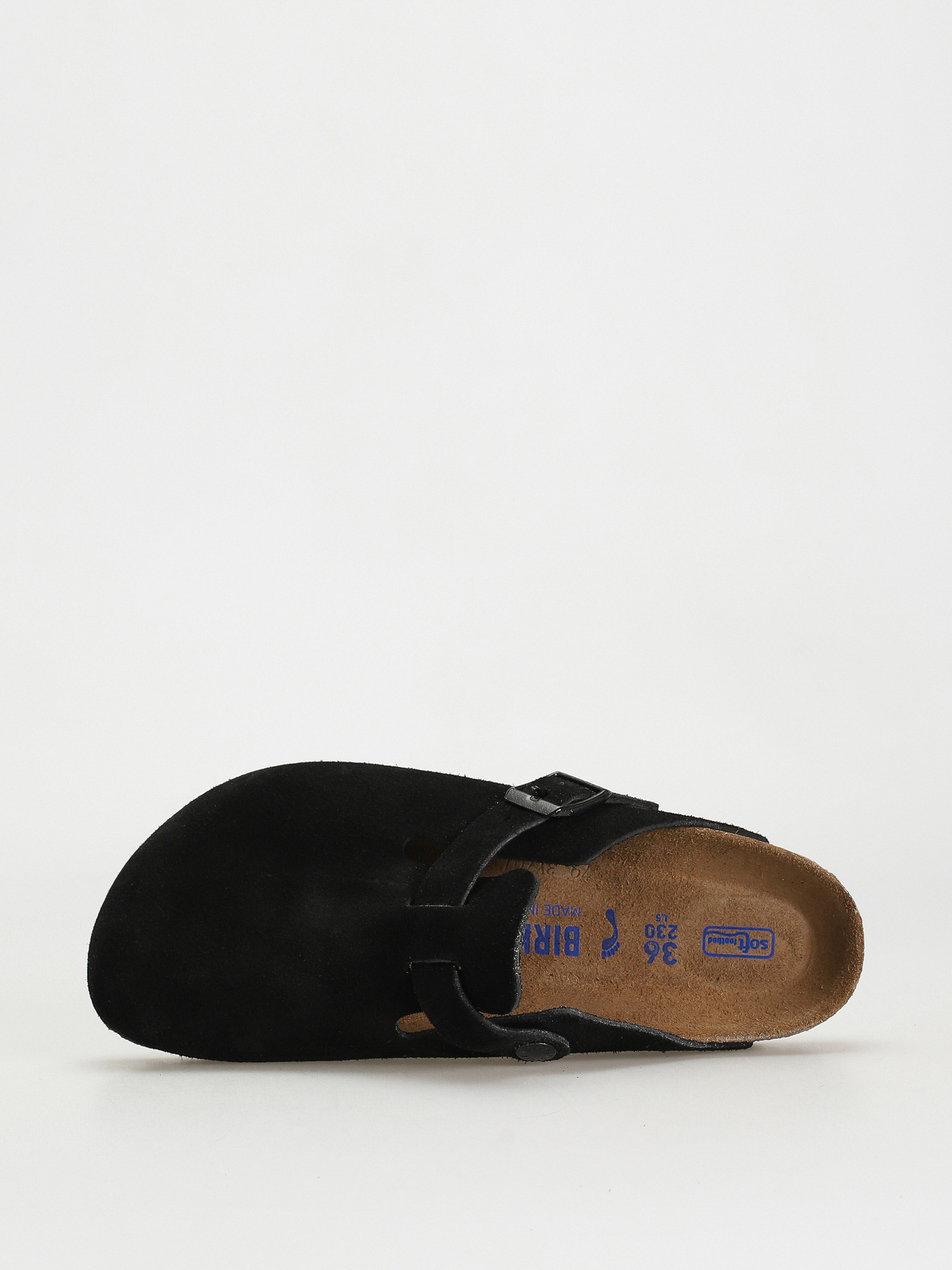 Șlapi Birkenstock Boston Suede Narrow Wmn (black)