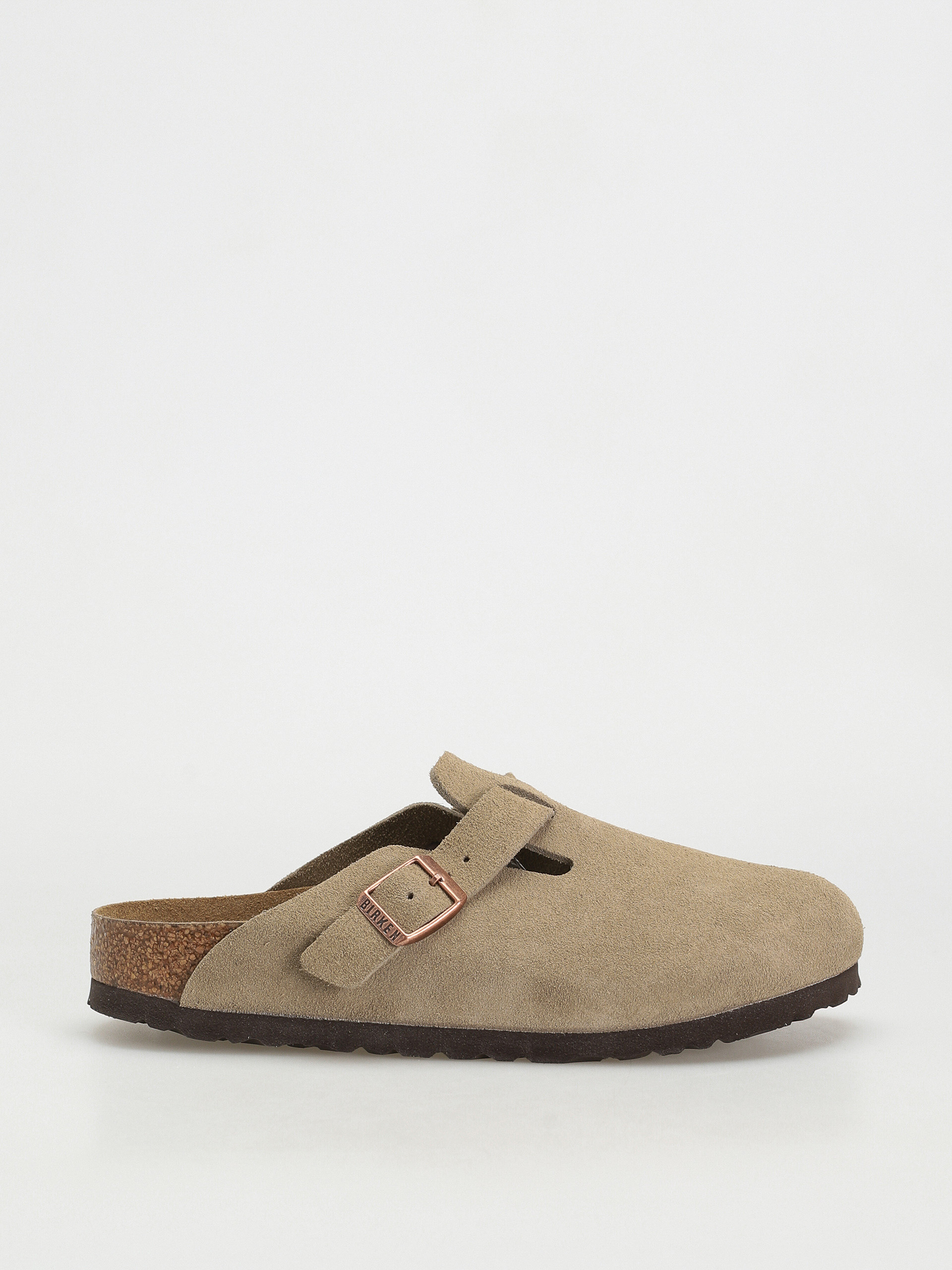 Șlapi Birkenstock Boston Suede Narrow Wmn (taupe)