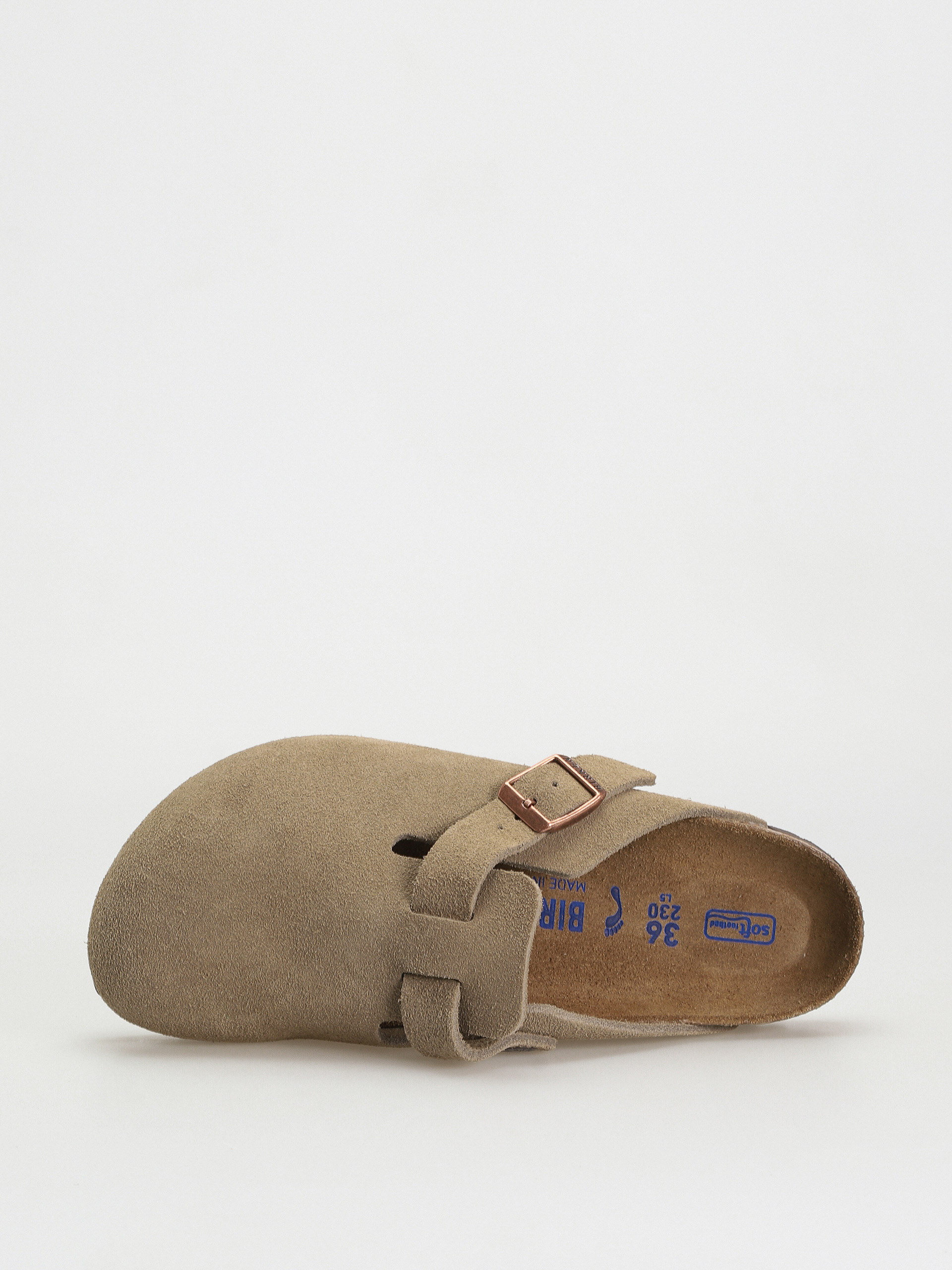 Șlapi Birkenstock Boston Suede Narrow Wmn (taupe)