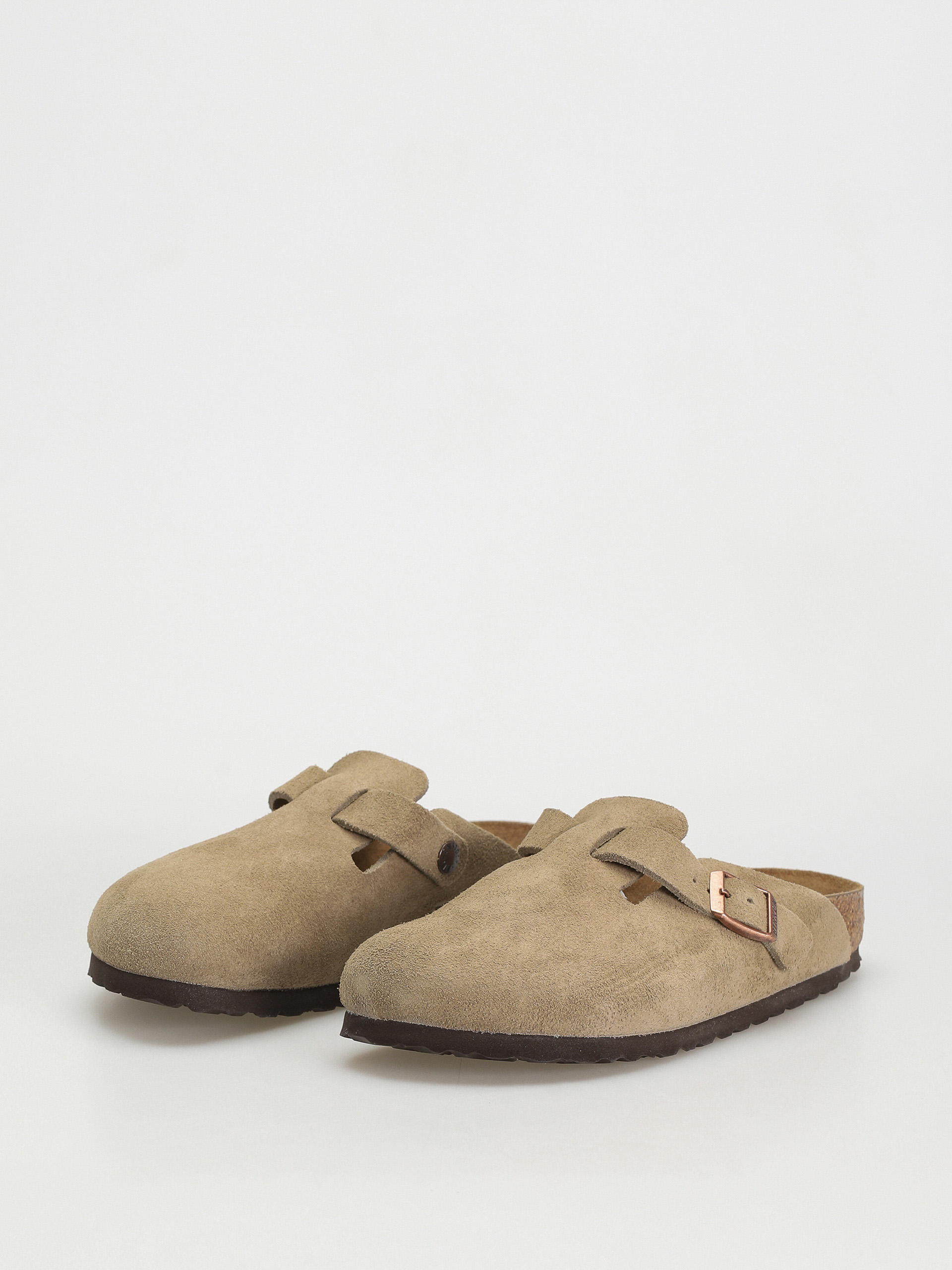 Șlapi Birkenstock Boston Suede Narrow Wmn (taupe)