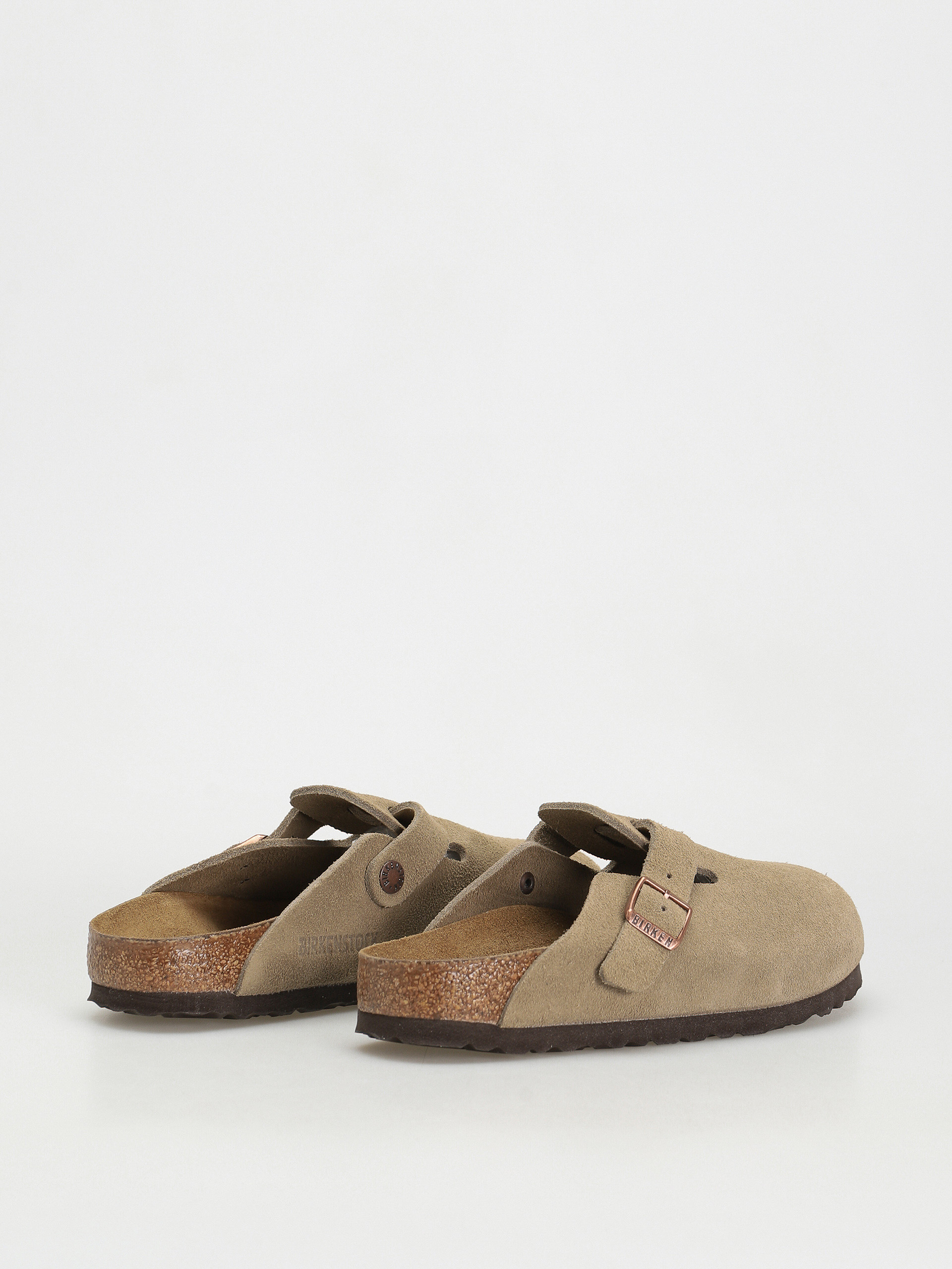 Șlapi Birkenstock Boston SFB Suede Narrow Wmn (taupe)