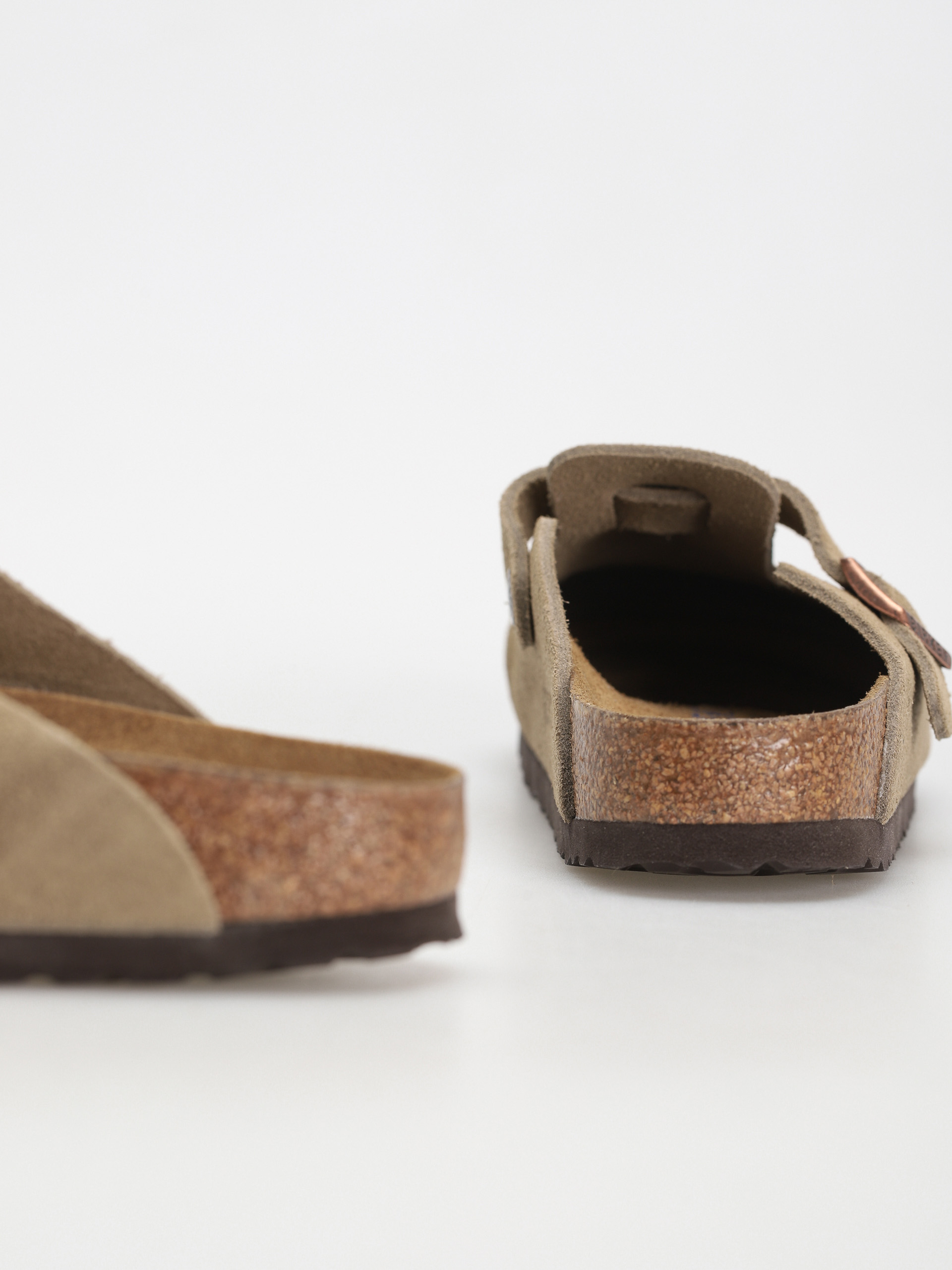 Șlapi Birkenstock Boston SFB Suede Narrow Wmn (taupe)