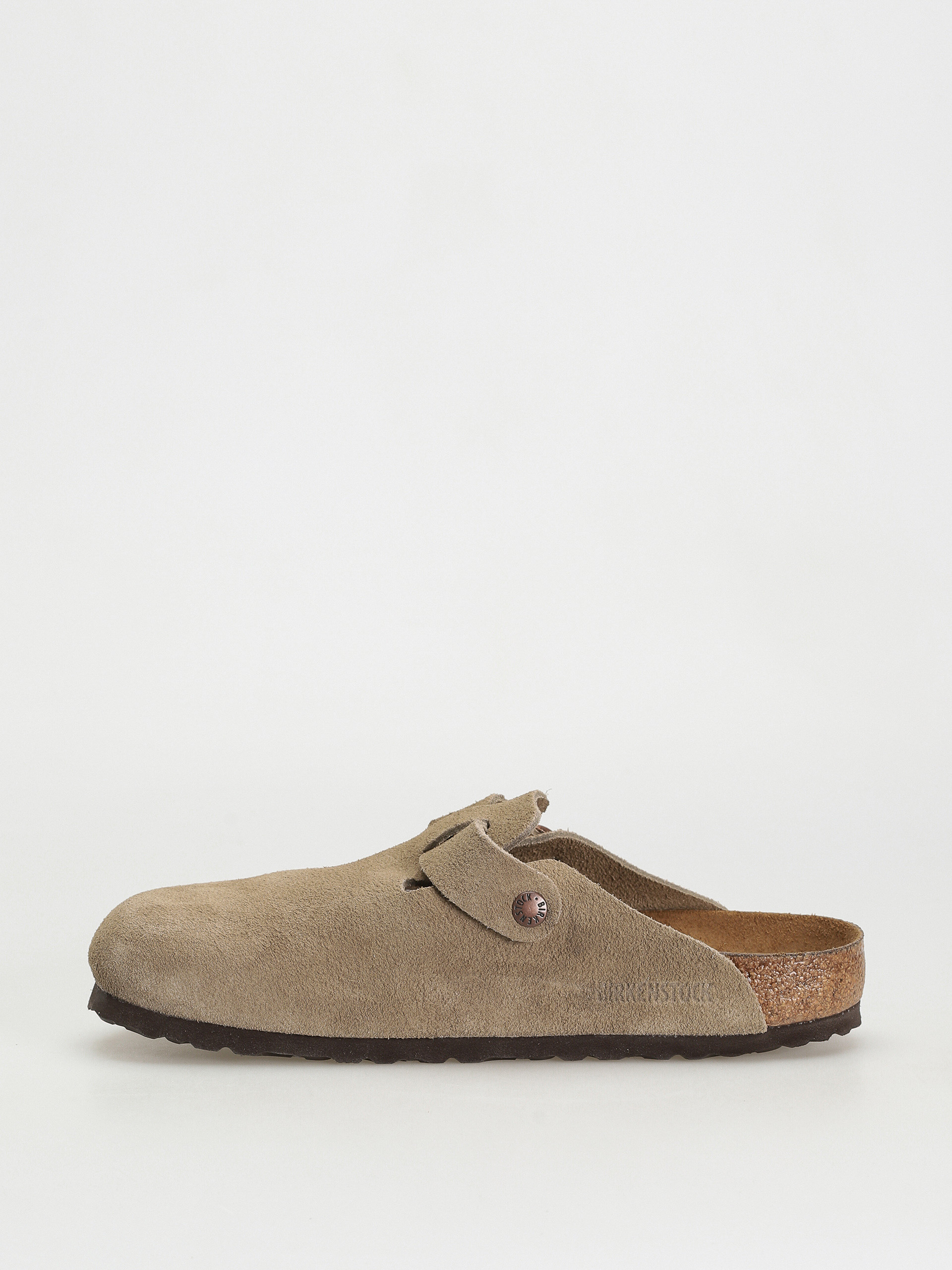 Șlapi Birkenstock Boston Suede Regular (taupe)