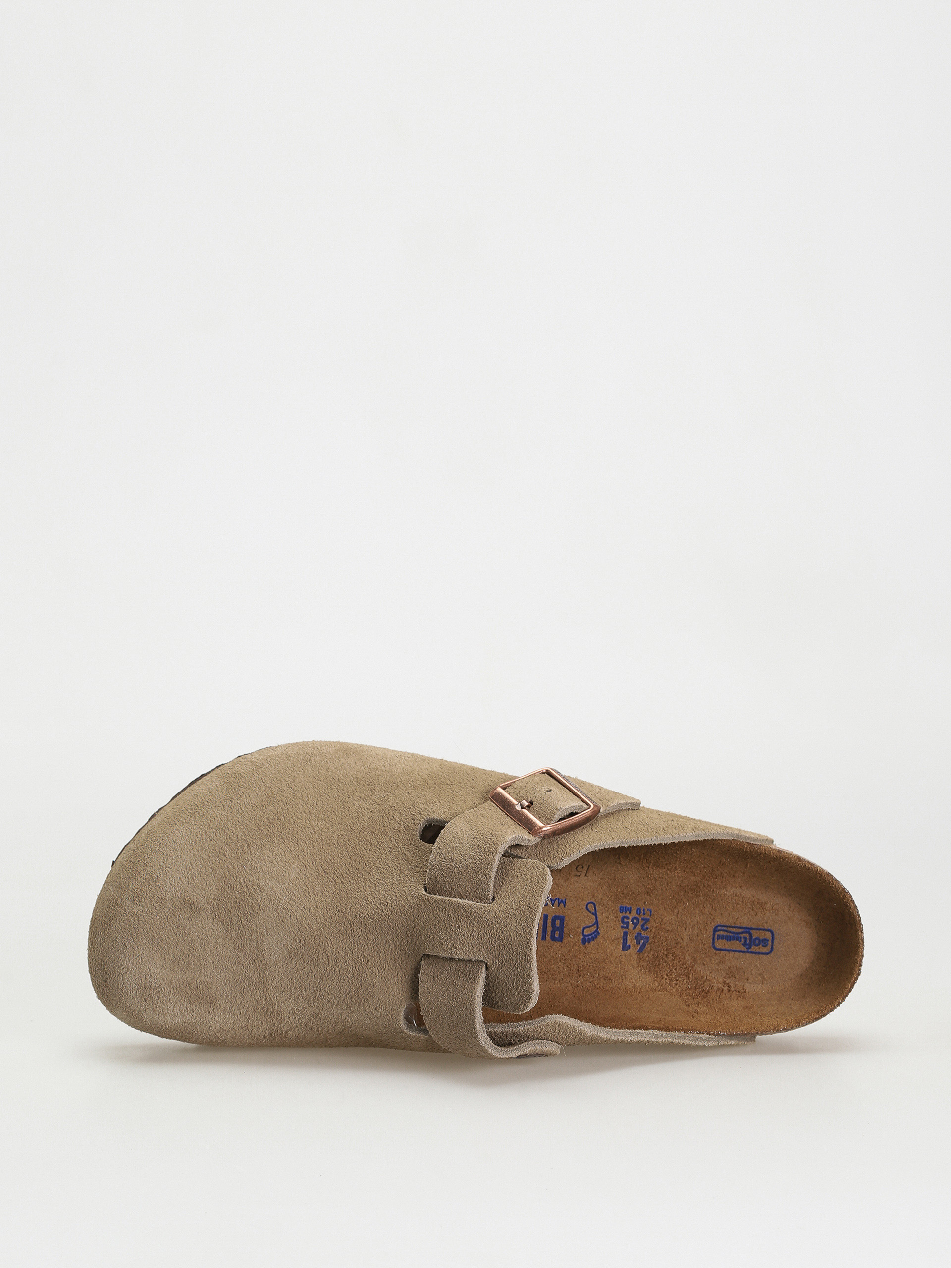 Șlapi Birkenstock Boston Suede Regular - maro (taupe)