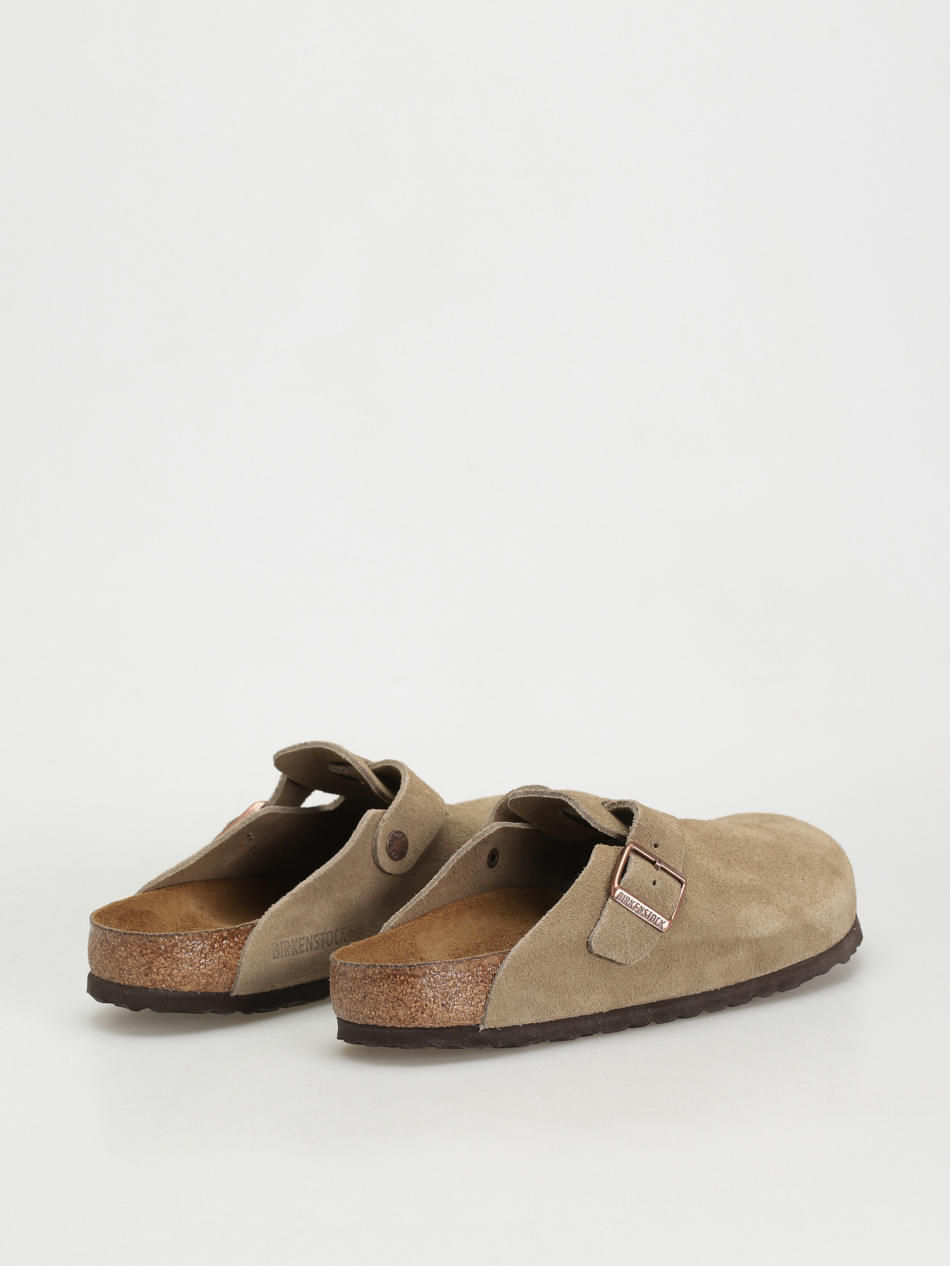 Șlapi Birkenstock Boston Suede Regular (taupe)