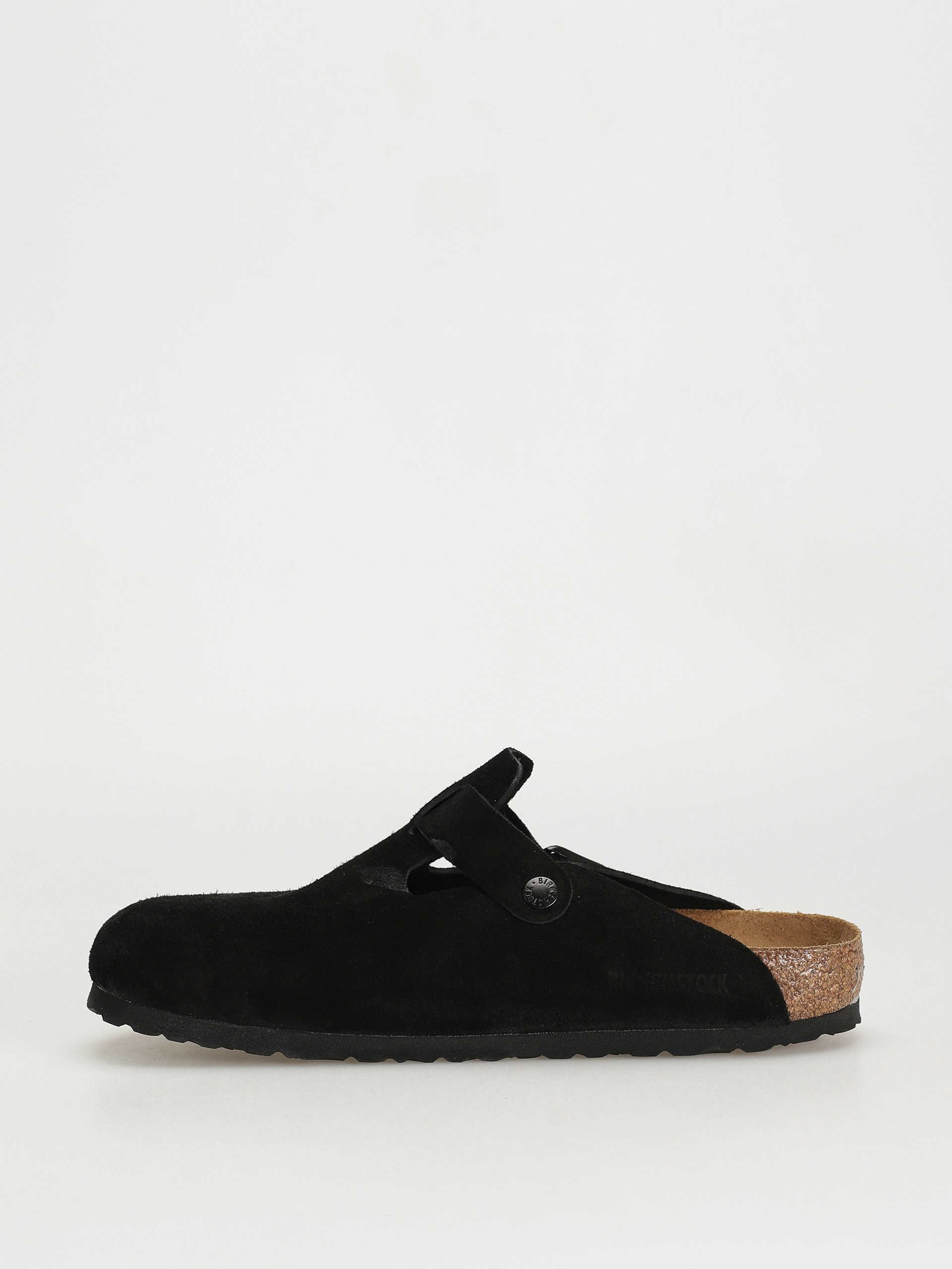 Șlapi Birkenstock Boston Suede Regular (black)