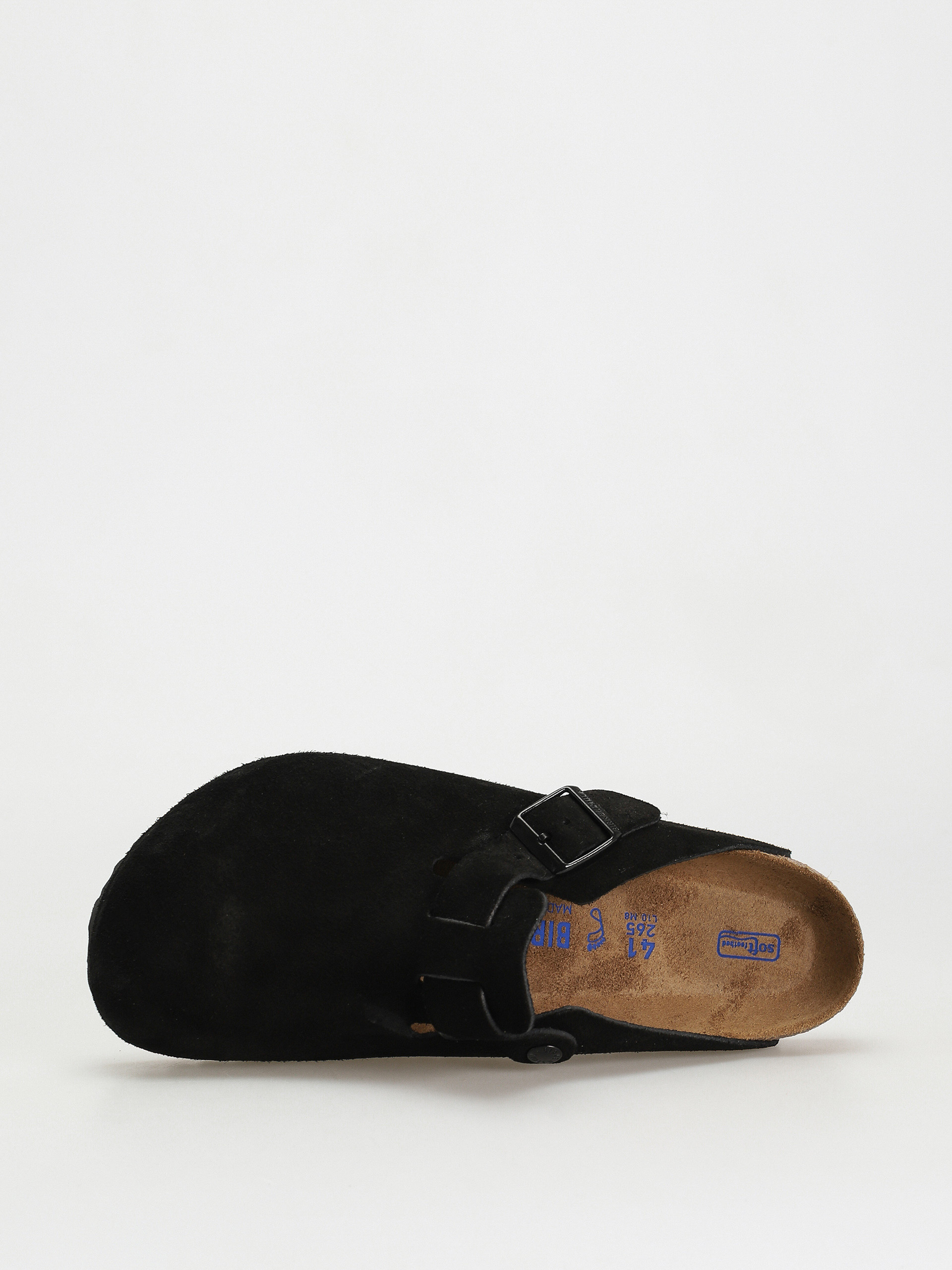 Șlapi Birkenstock Boston Suede Regular (black)