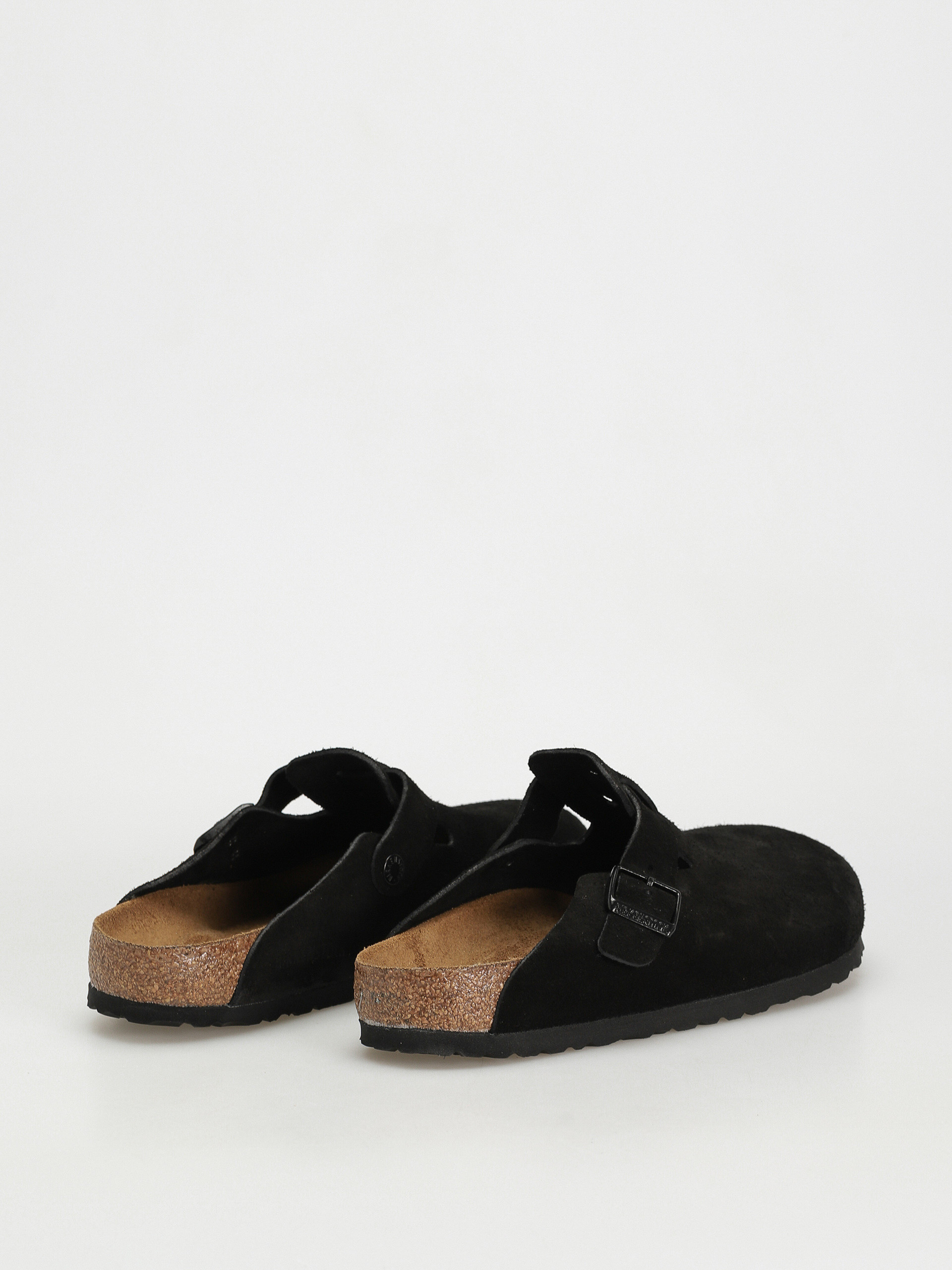 Șlapi Birkenstock Boston Suede Regular (black)