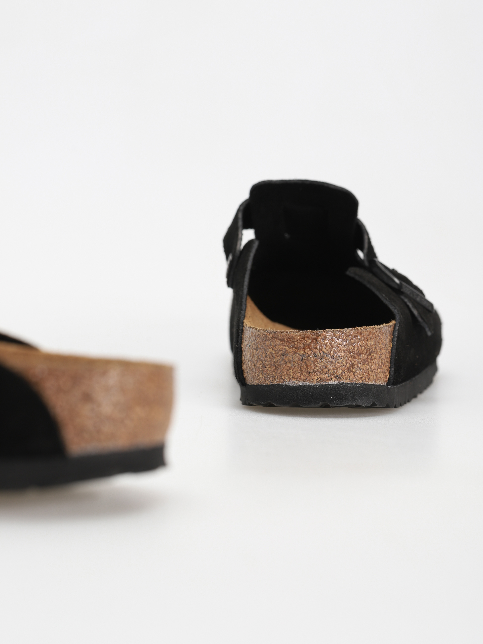 Șlapi Birkenstock Boston Suede Regular (black)