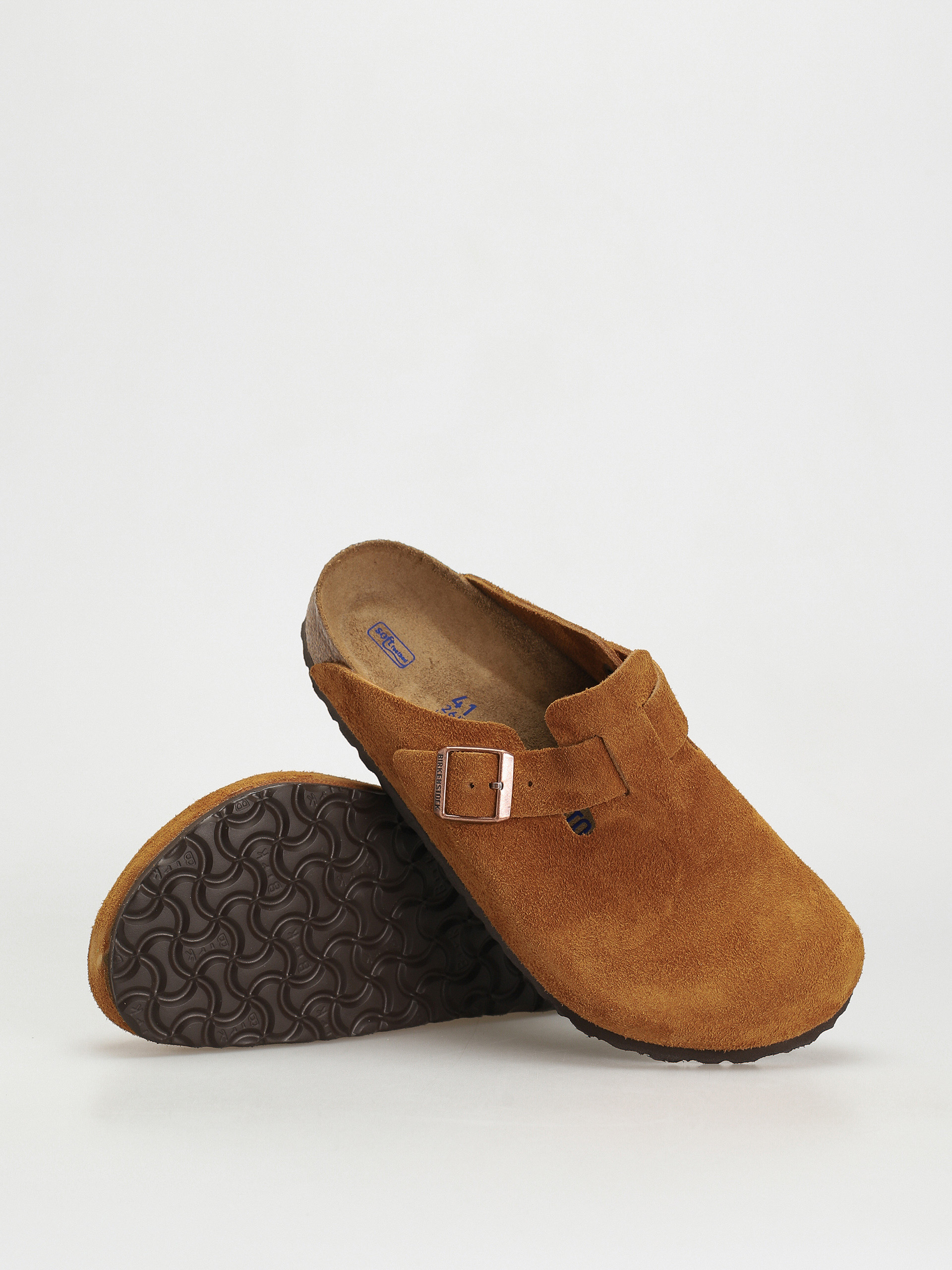 Șlapi Birkenstock Boston Suede Regular (mink)