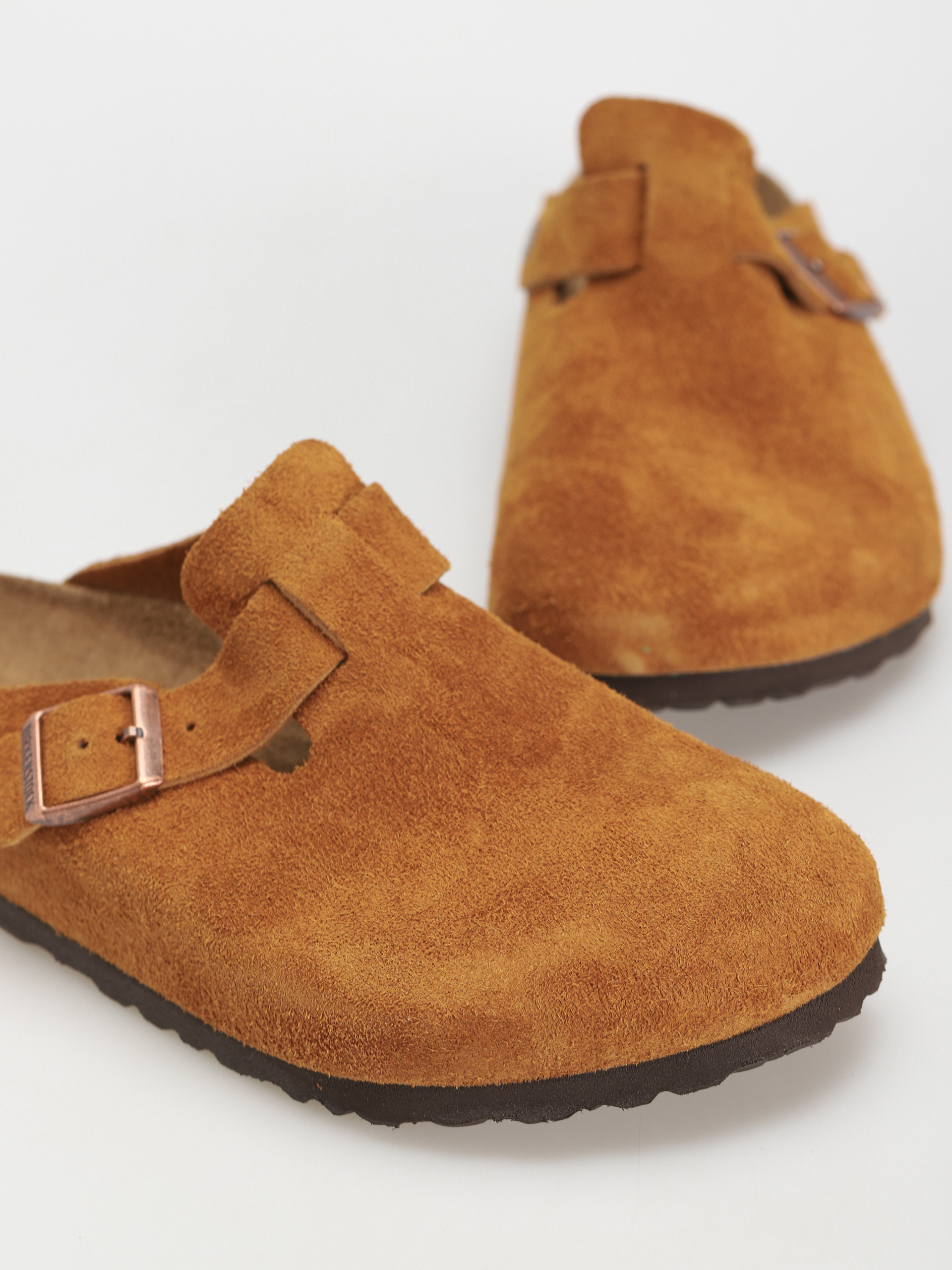 Șlapi Birkenstock Boston Suede Regular (mink)