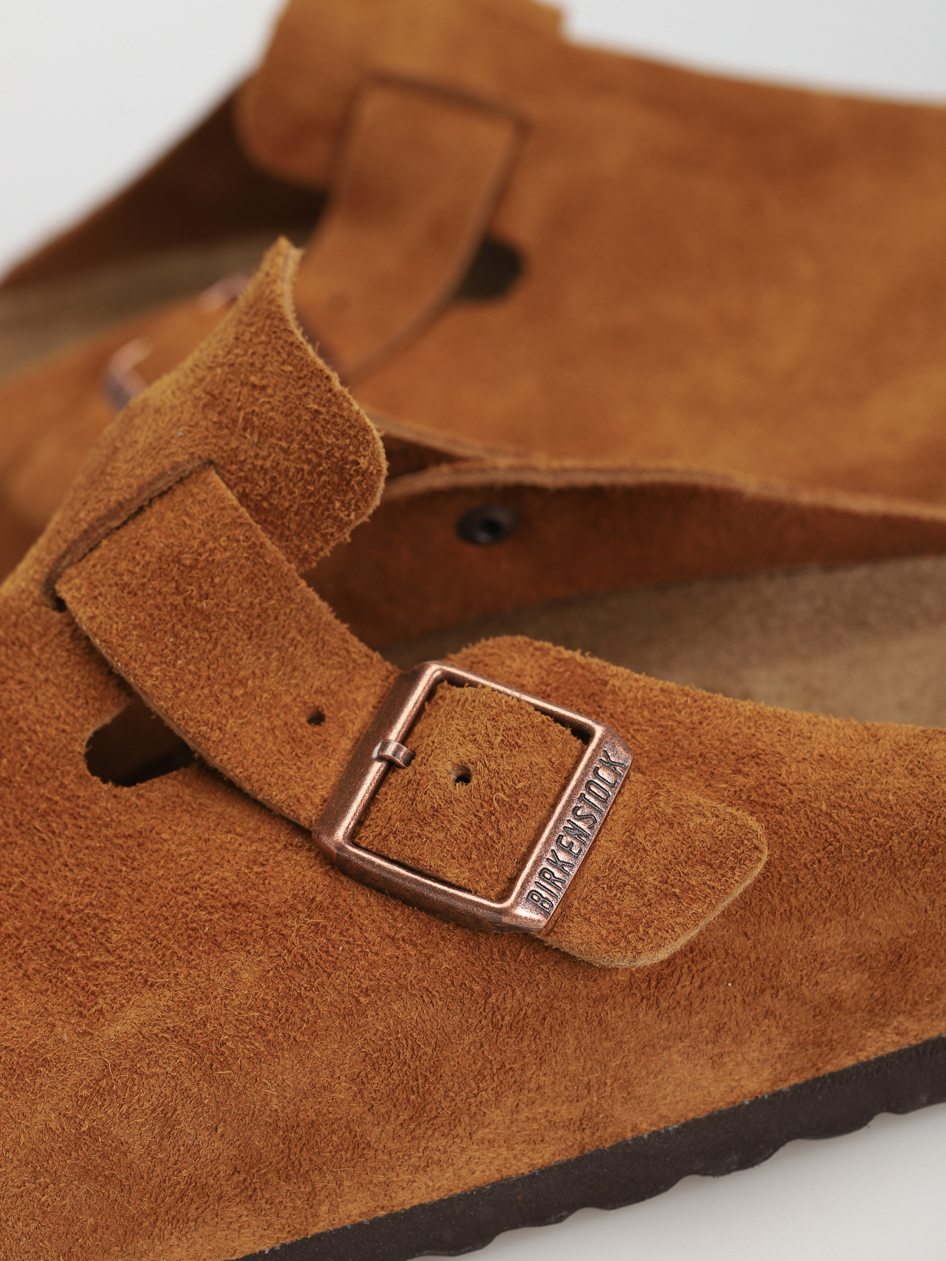 Șlapi Birkenstock Boston Suede Regular (mink)