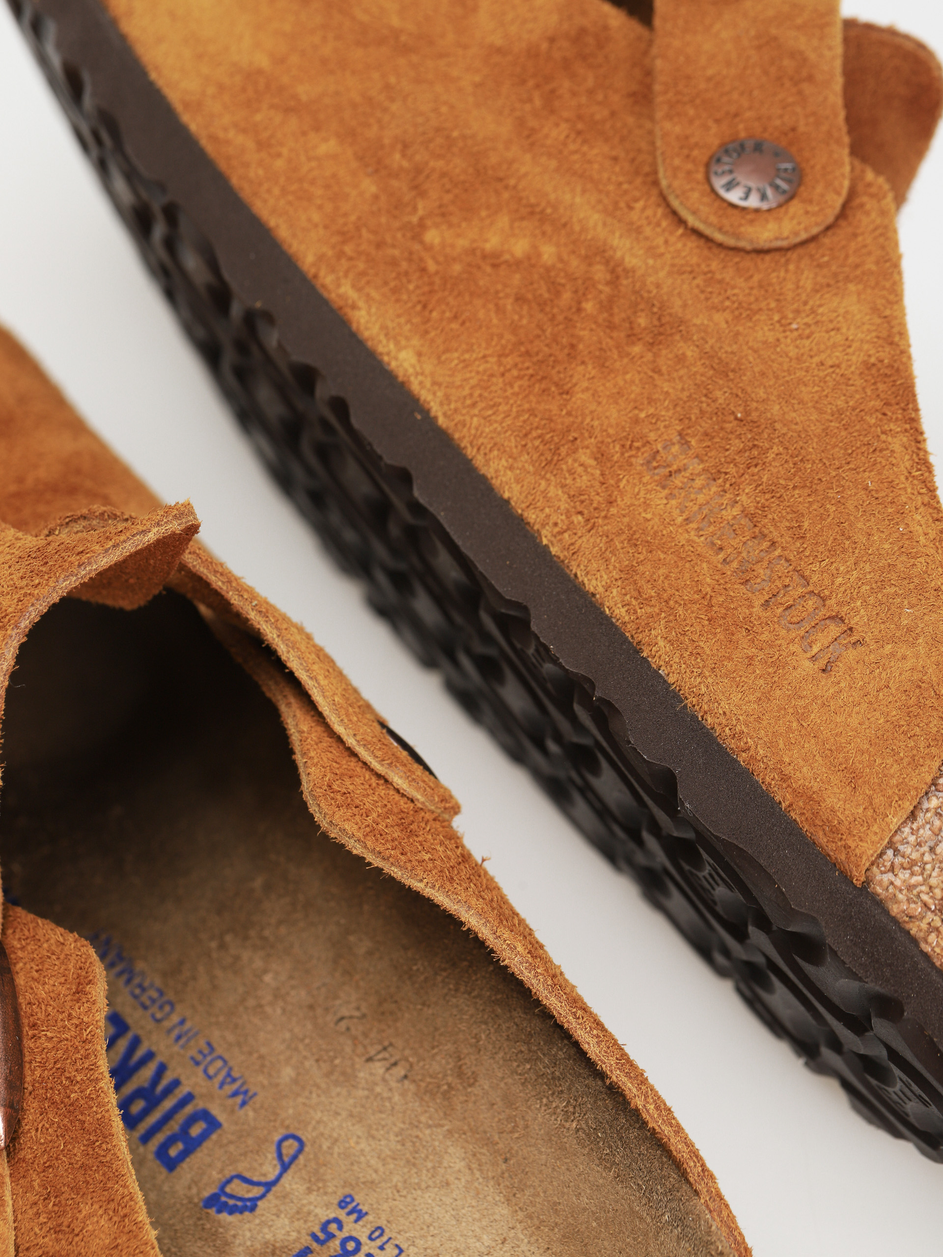 Șlapi Birkenstock Boston Suede Regular (mink)