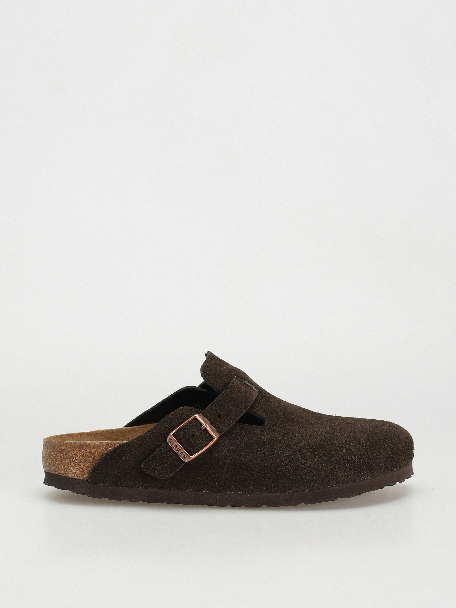靴 BIRKENSTOCK BOSTON 42 Șlapi Birkenstock Boston Suede Narrow Wmn - maro (mocha)