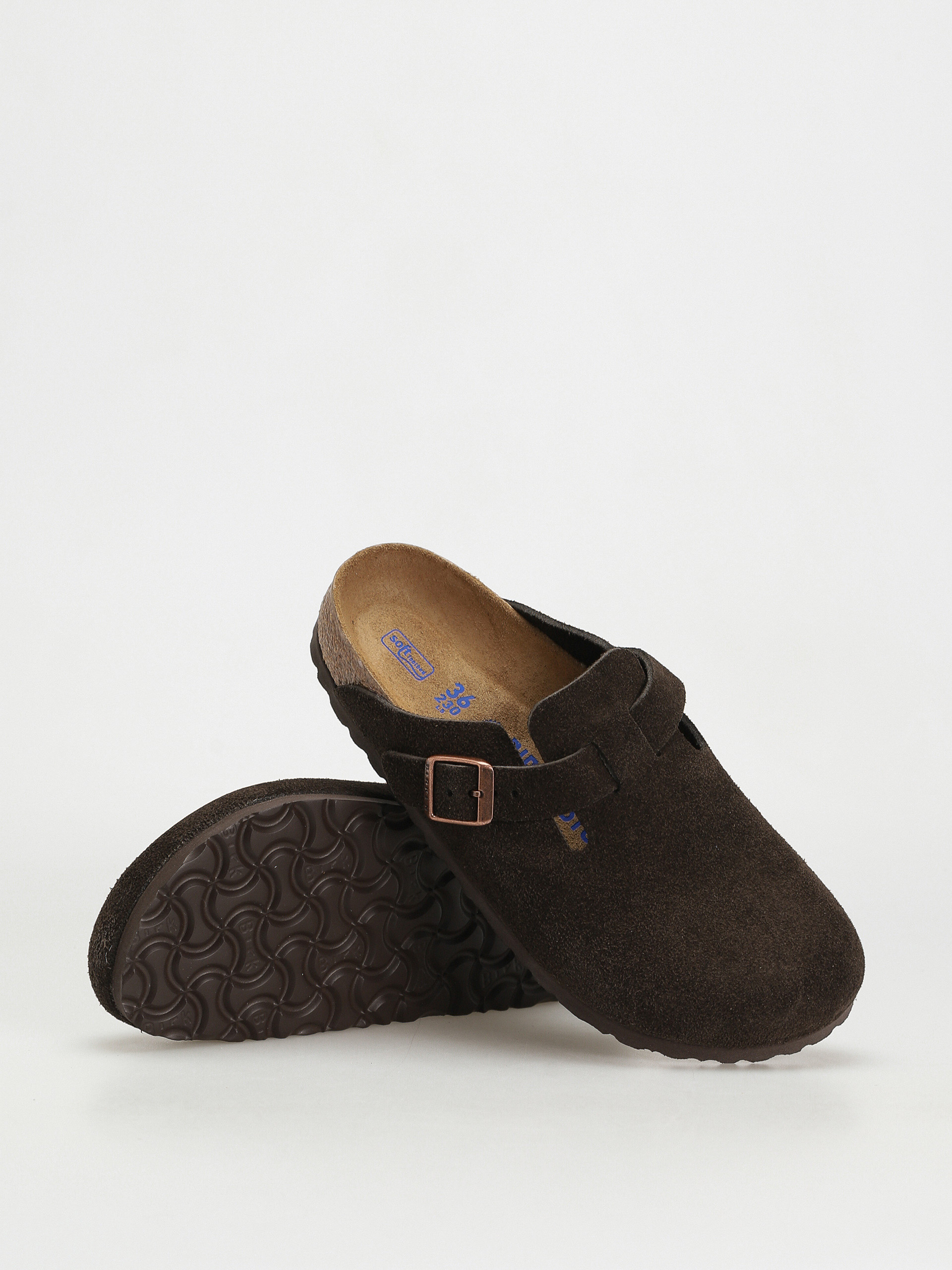 Șlapi Birkenstock Boston Suede Narrow Wmn - maro (mocha)