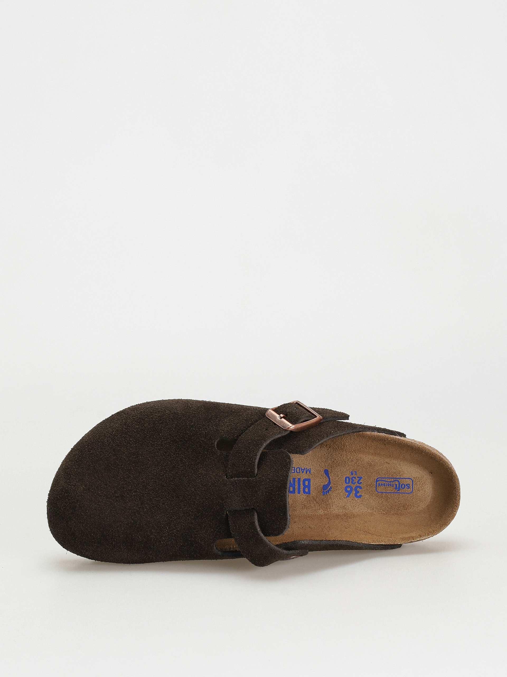 Șlapi Birkenstock Boston Suede Narrow Wmn - maro (mocha)