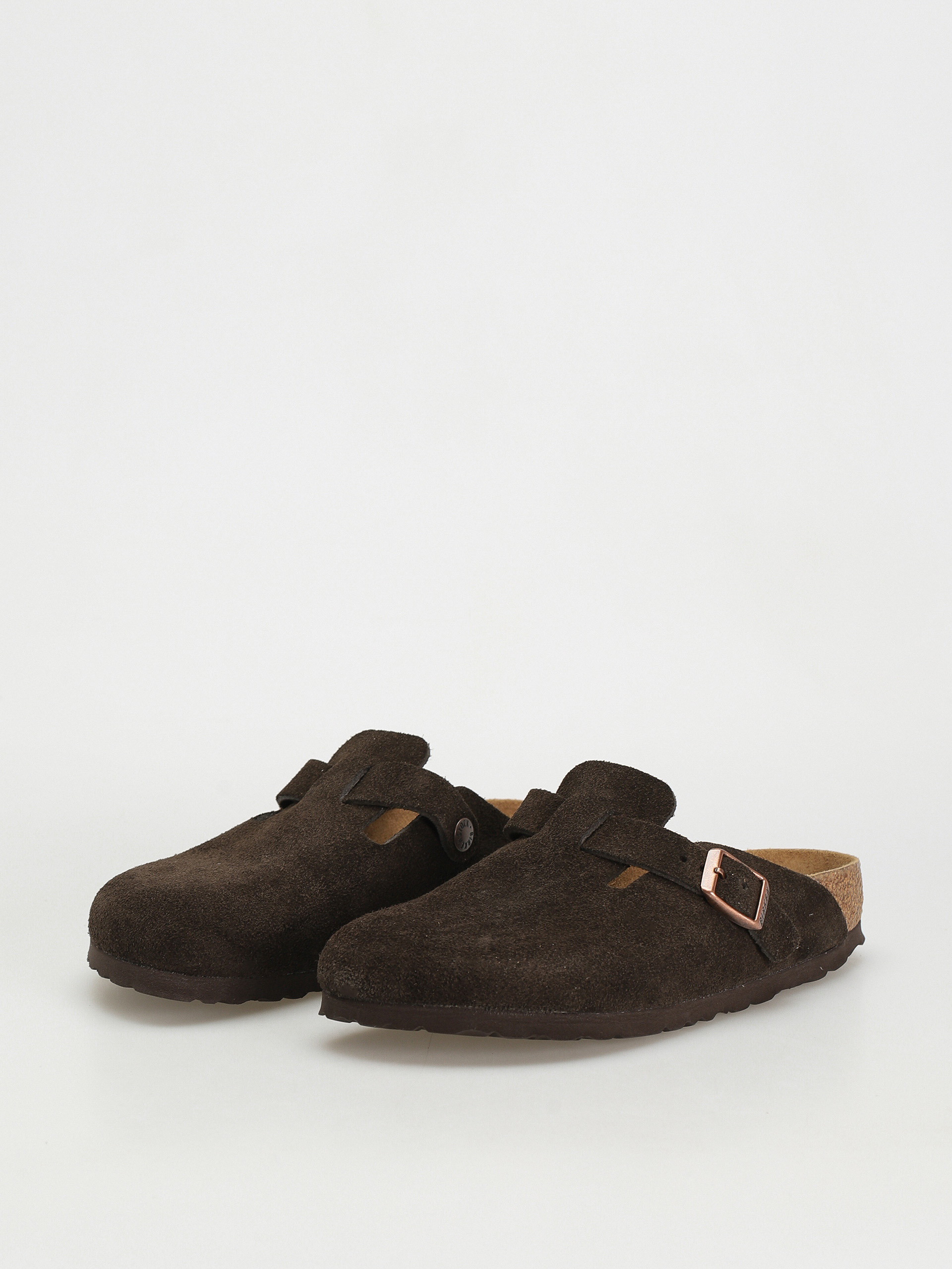 Șlapi Birkenstock Boston Suede Narrow Wmn - maro (mocha)