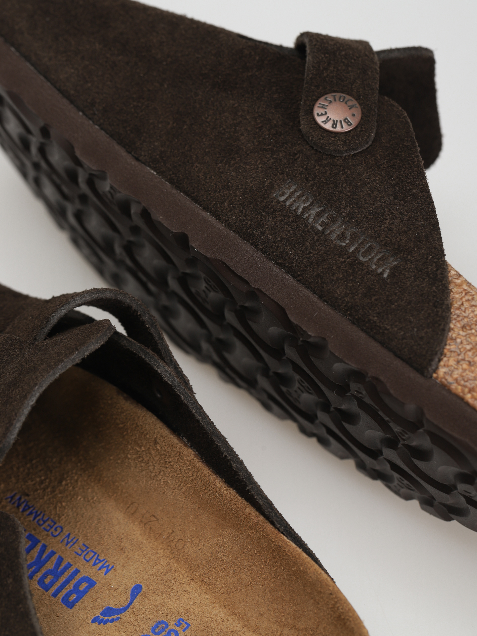 Șlapi Birkenstock Boston Suede Narrow Wmn (mocha)