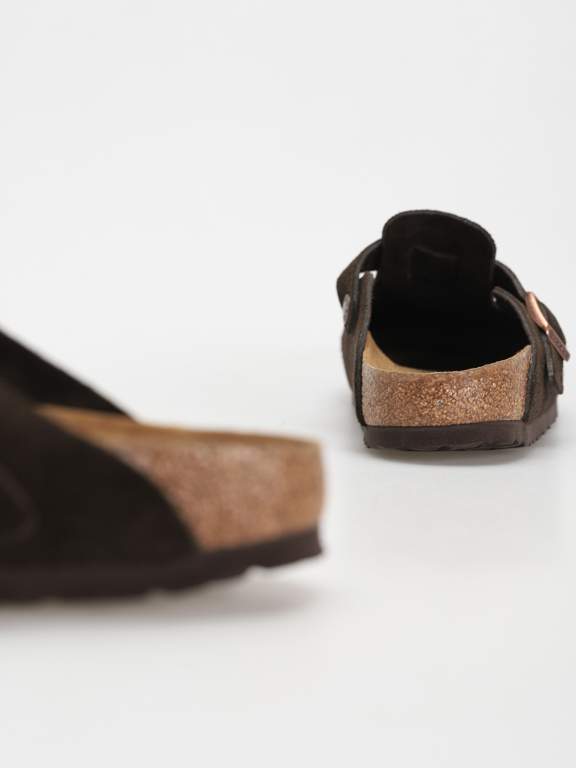 Șlapi Birkenstock Boston Suede Narrow Wmn (mocha)