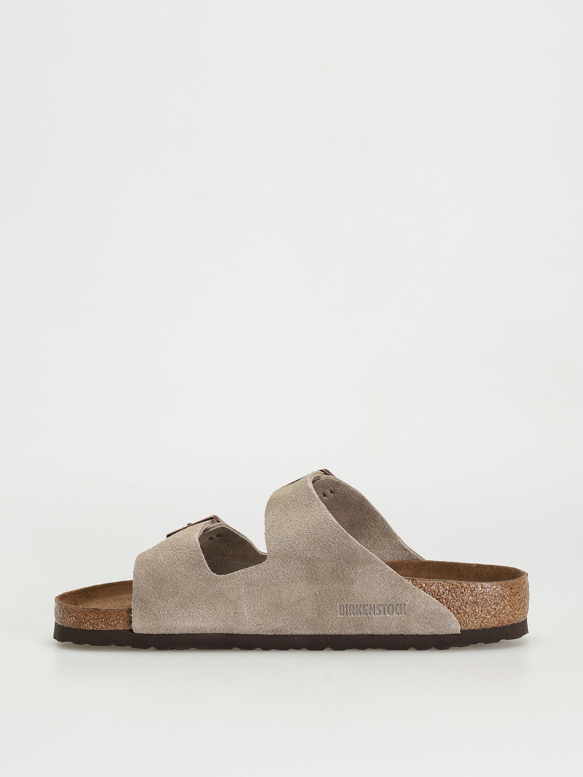 Șlapi Birkenstock Arizona Suede Regular (taupe)