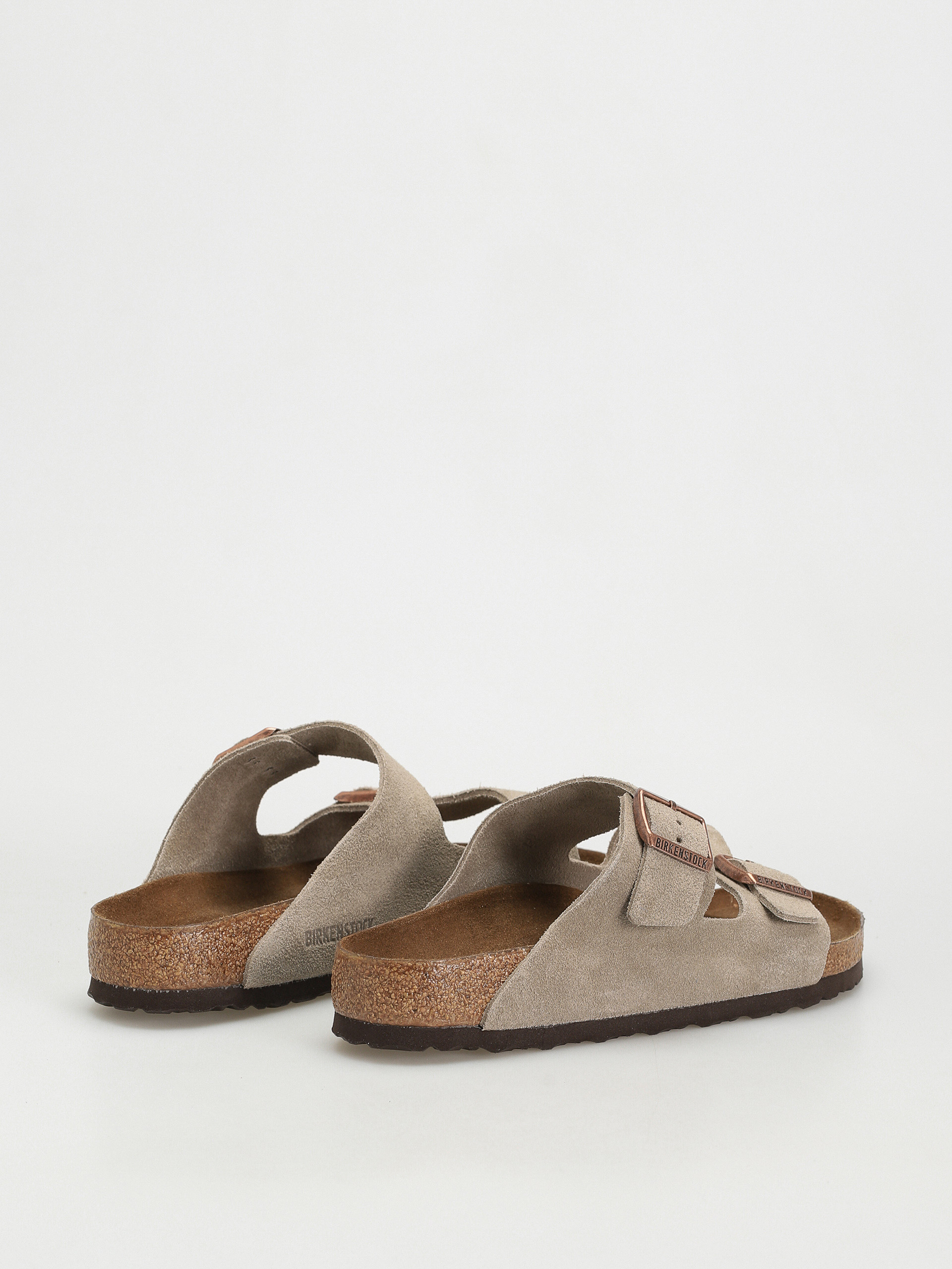 Șlapi Birkenstock Arizona Suede Regular (taupe)