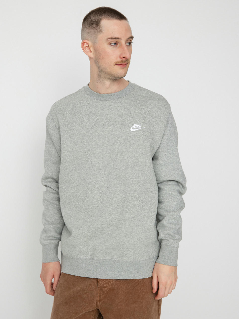 Hanorac Nike SB Club (dk grey heather/white)