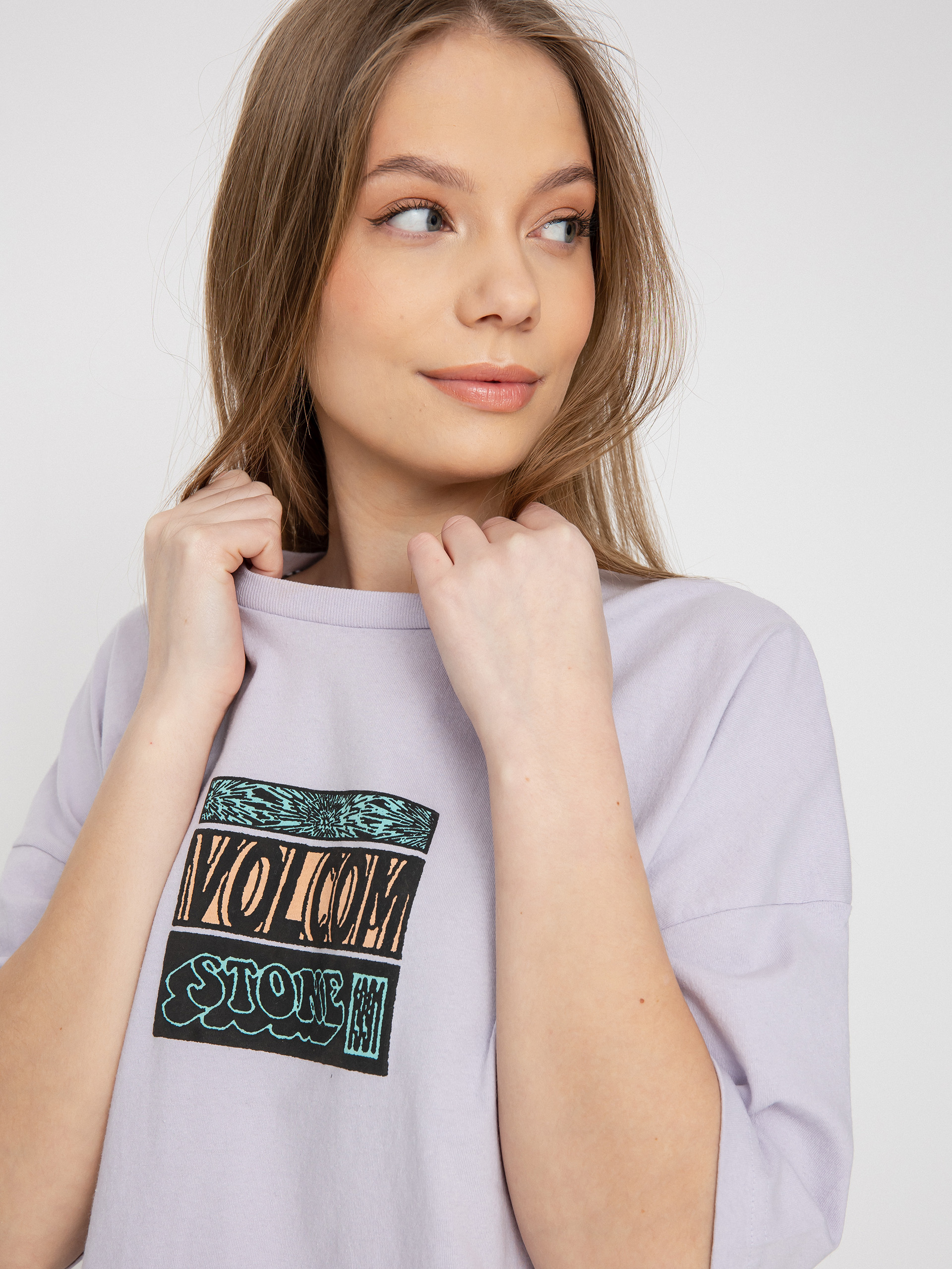 Tricou Volcom Drumstone Wmn (light orchid)