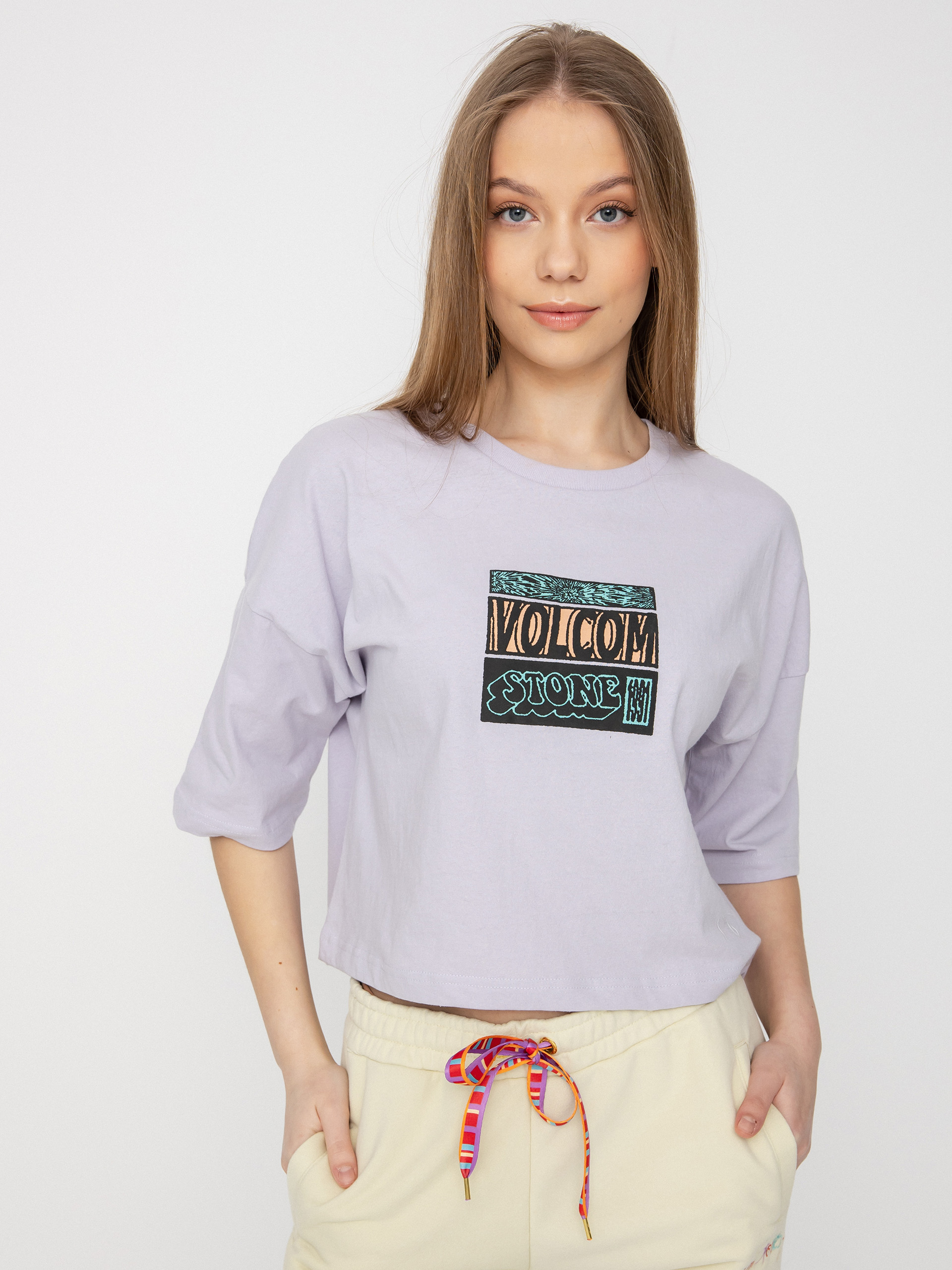 Tricou Volcom Drumstone Wmn (light orchid)