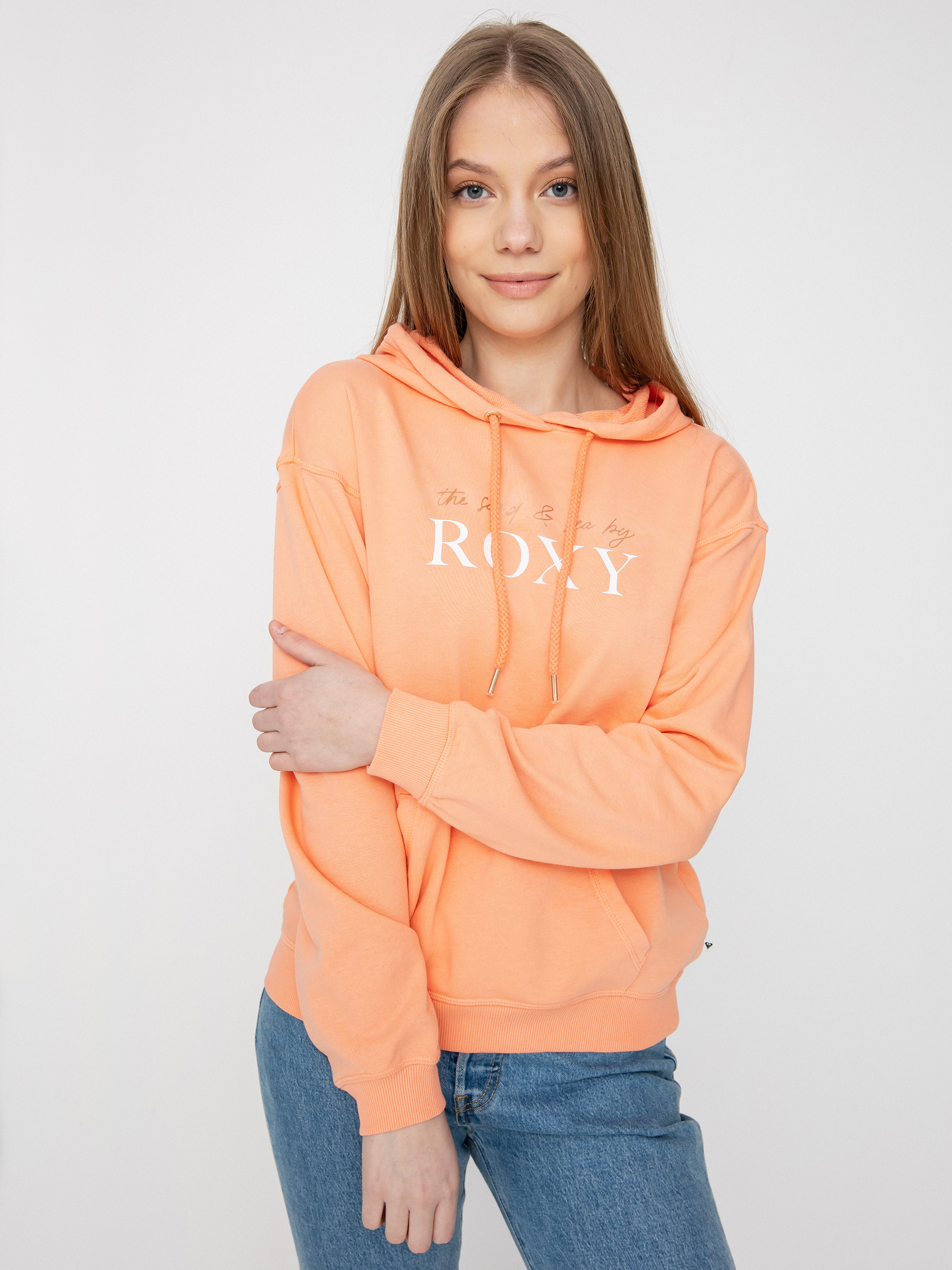 Hanorac cu glugă Roxy Surf Stoked HD Wmn (papaya punch)