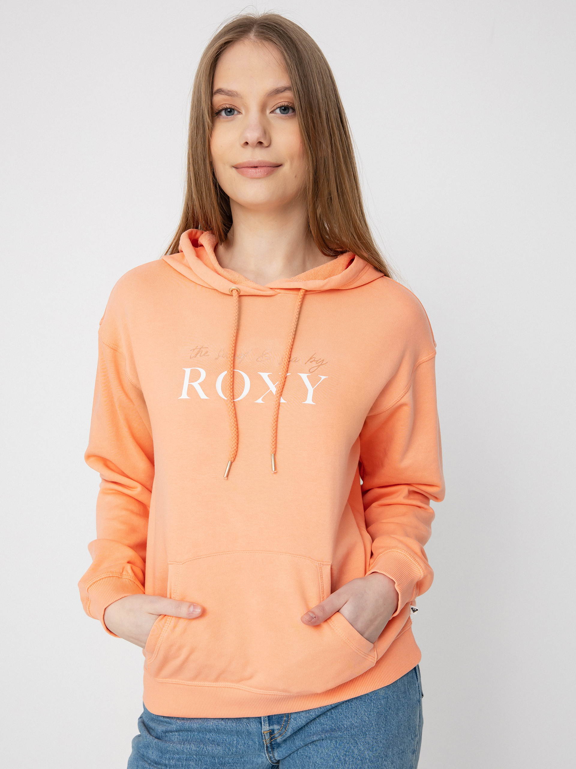 Hanorac cu glugă Roxy Surf Stoked HD Wmn (papaya punch)