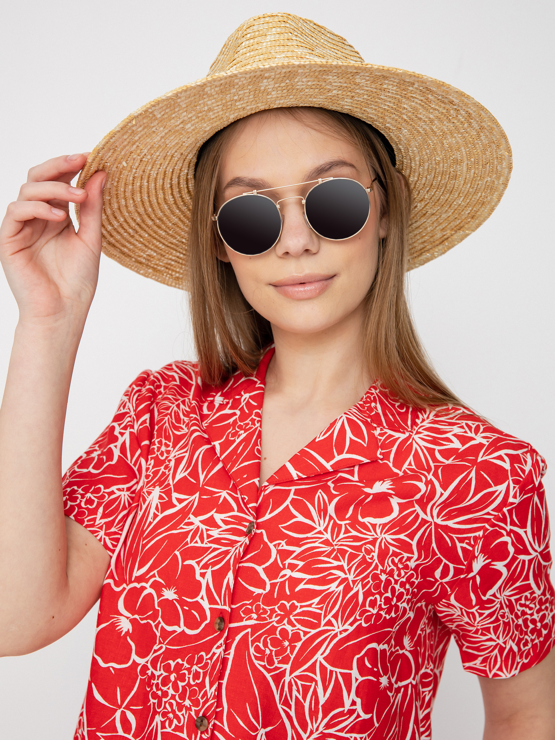 Cămașă Brixton Indo Linen Wmn (aloha red)