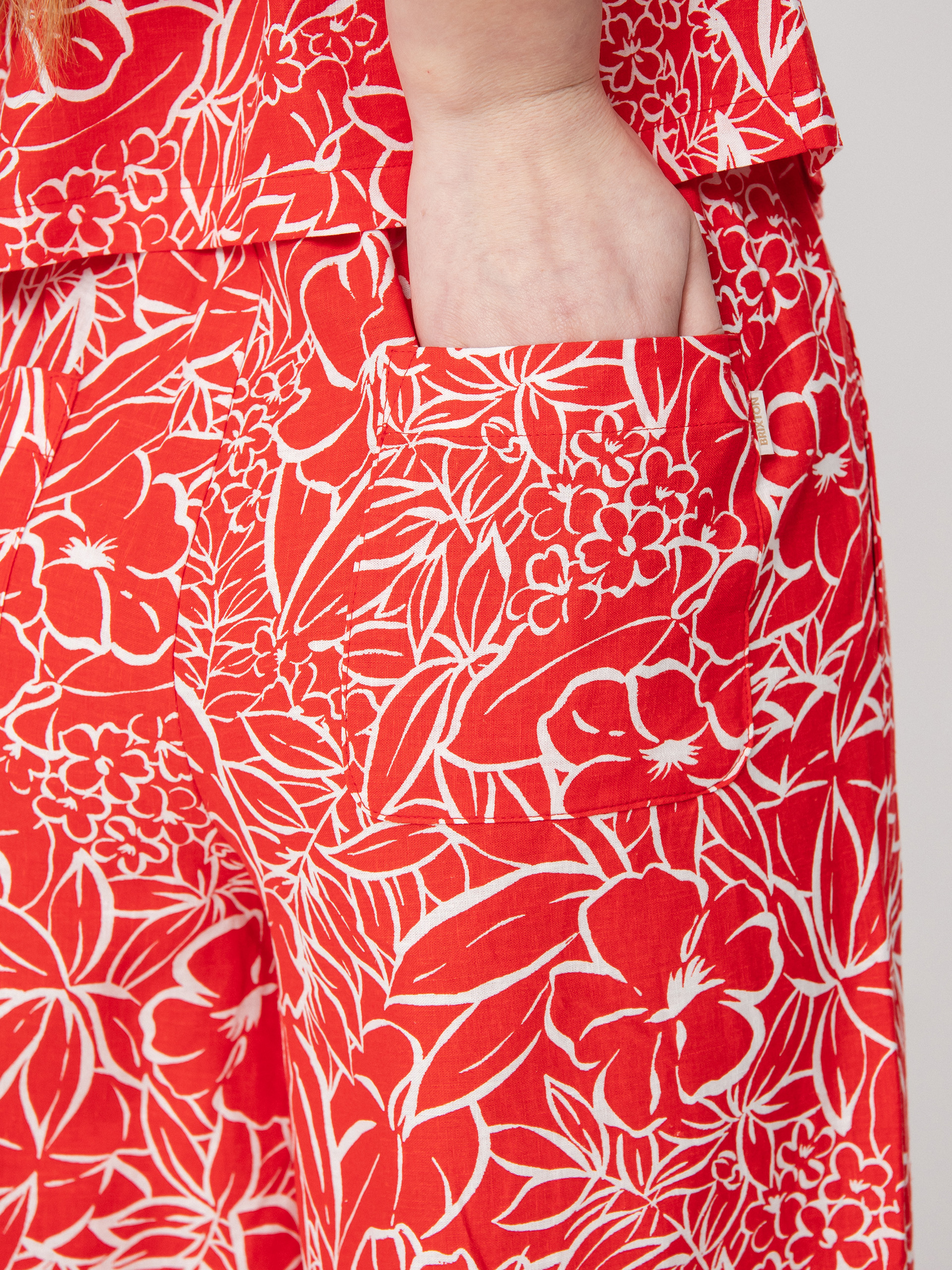 Pantaloni Brixton Indo Linen Wide Leg Wmn (aloha red)