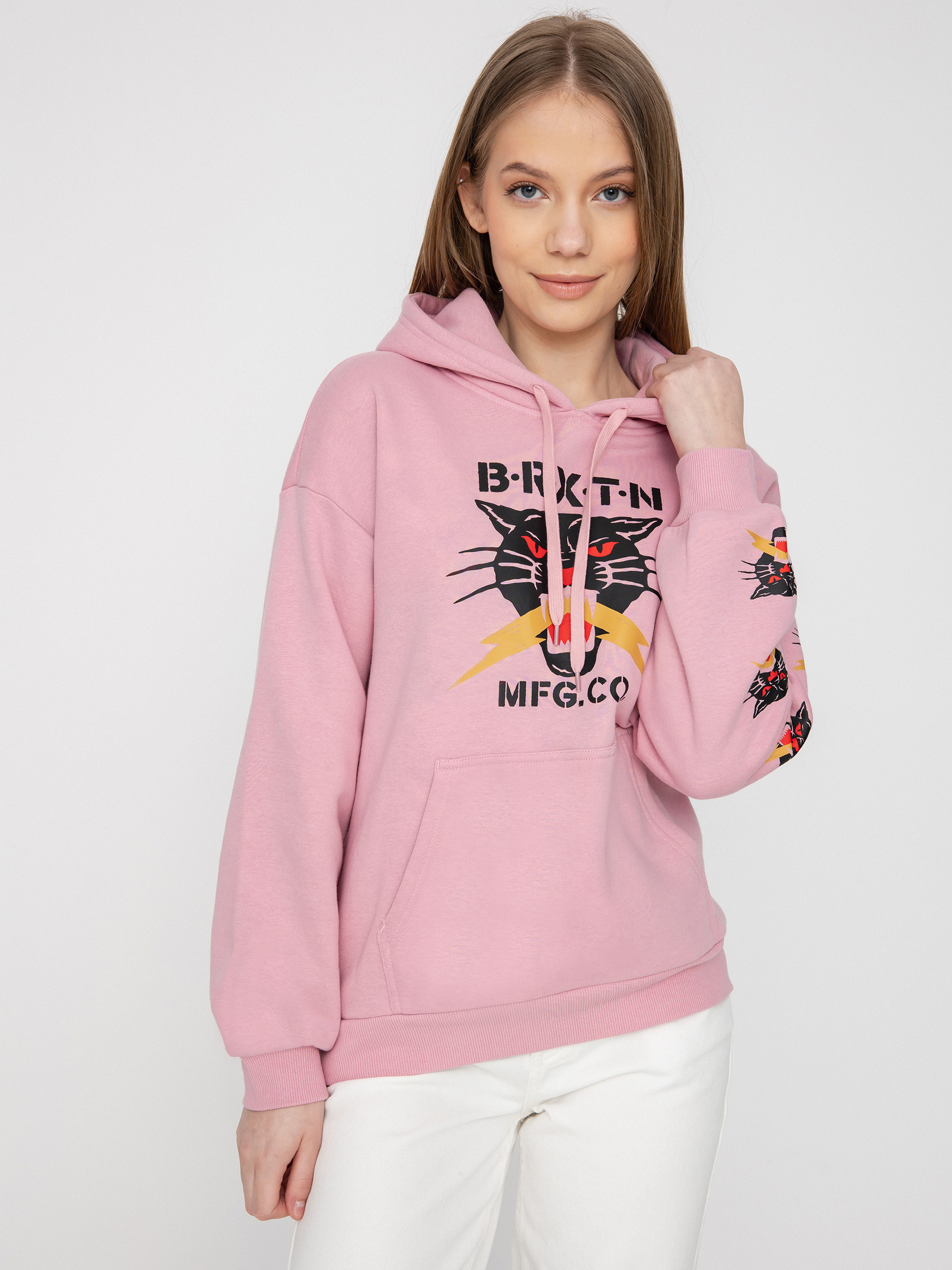 Hanorac cu glugă Brixton Sparks HD Wmn (pink nectar)