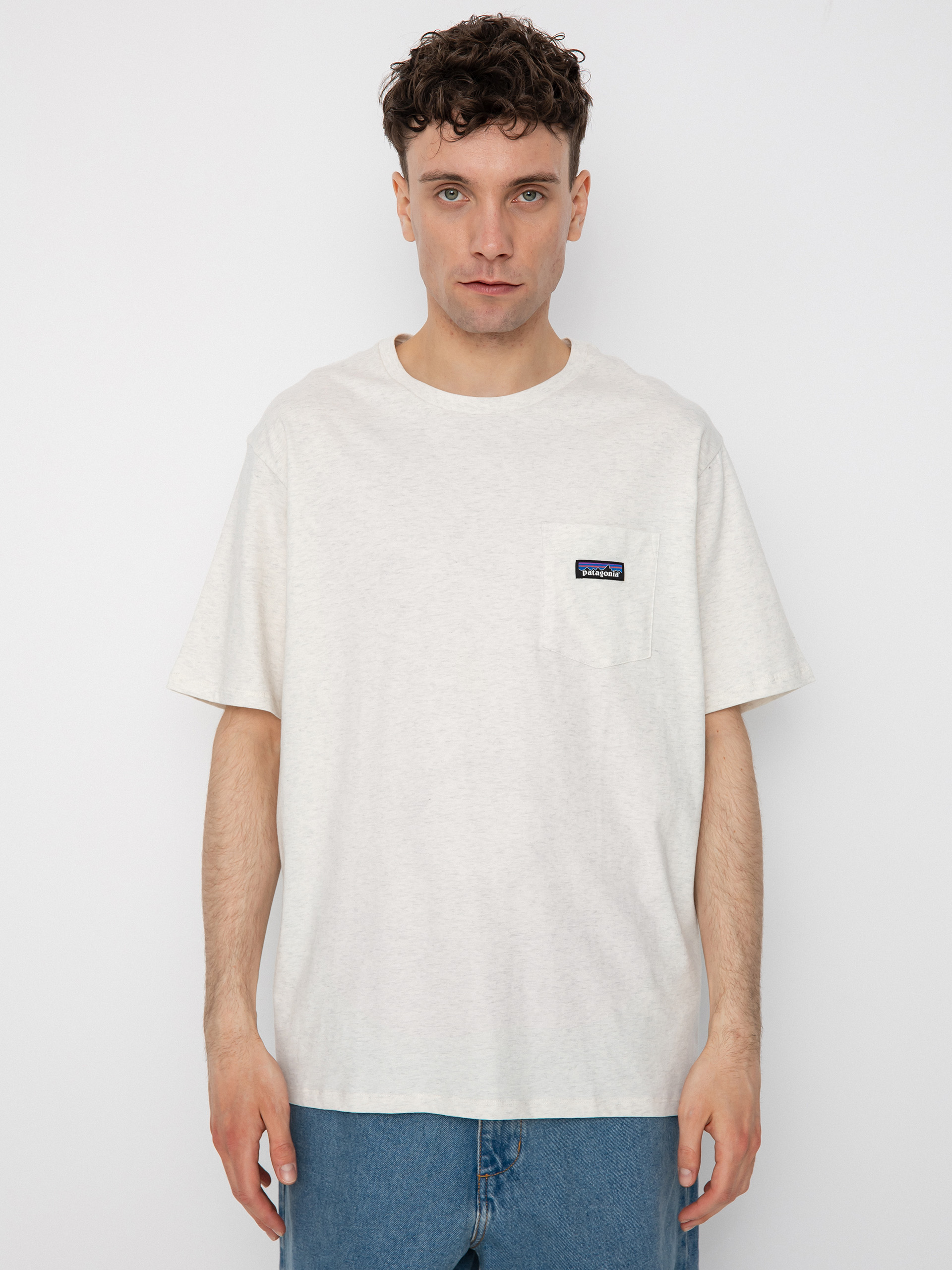 Tricou Patagonia Regenerative Organic Certified Cotton Lightweight Pocket (birch white)