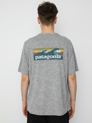 Tricou Patagonia Cap Cool Daily Graphic (boardshort logo abalone blue/feather grey)