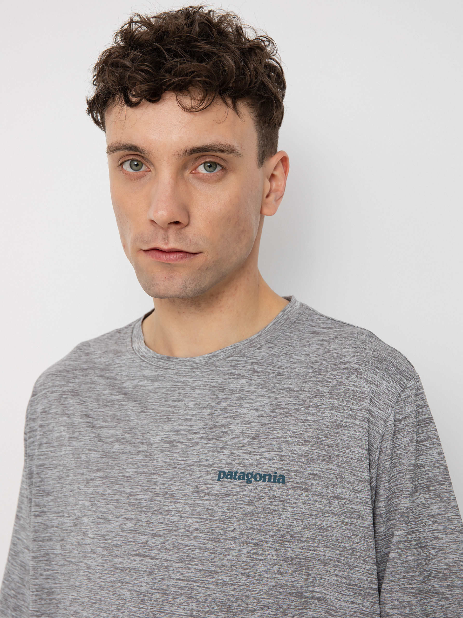 Tricou Patagonia Cap Cool Daily Graphic (boardshort logo abalone blue/feather grey)