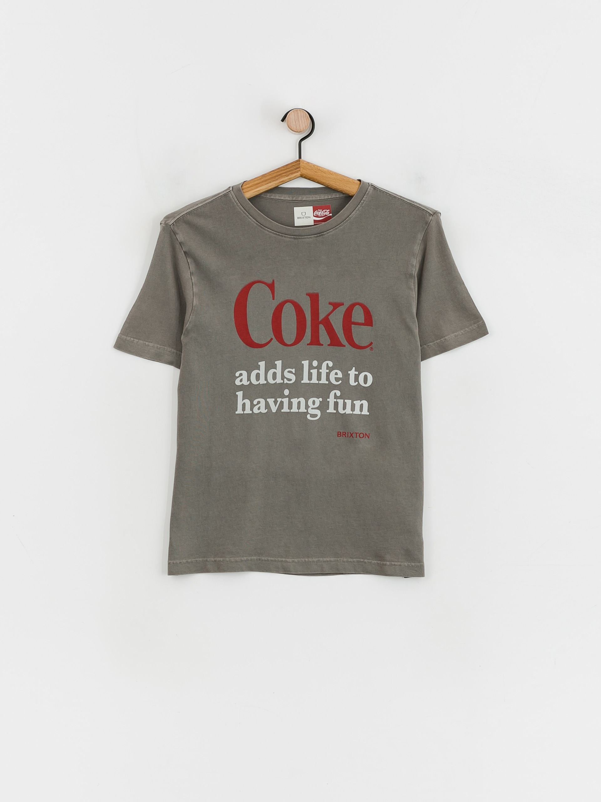 Tricou Brixton Coca-Cola Having Fun Vintage Wmn (washedblack)