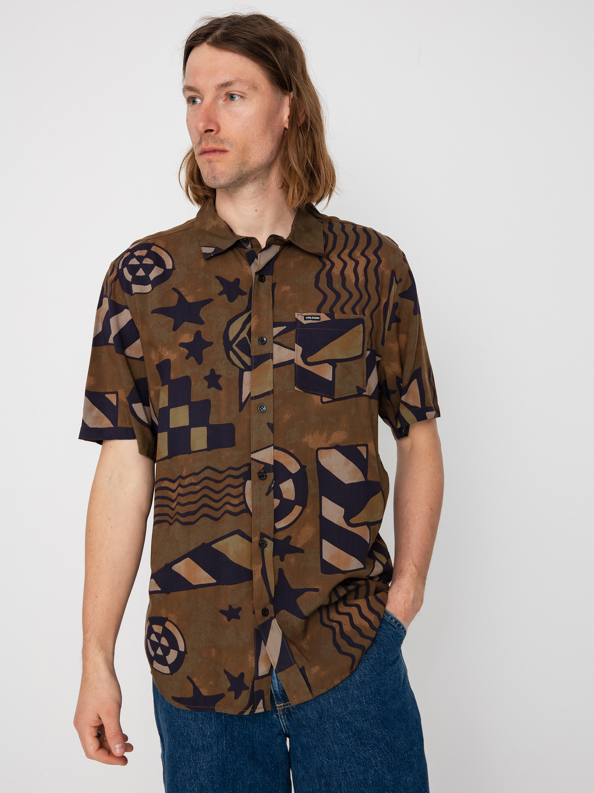 Cămașă Volcom Hand Geo (service green)